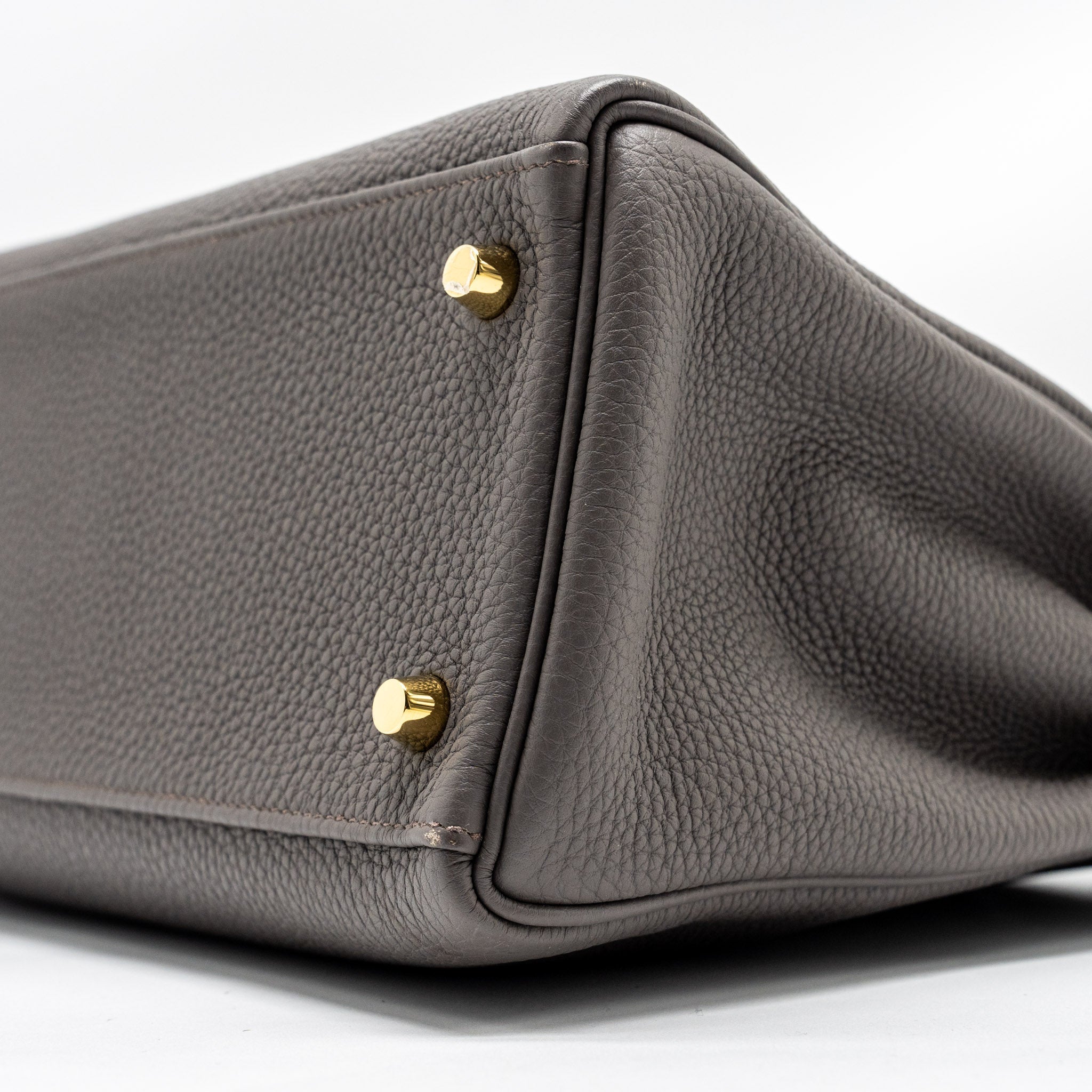 HERMES KELLY 32 TOGO 8F GRIS ETAIN GHW
