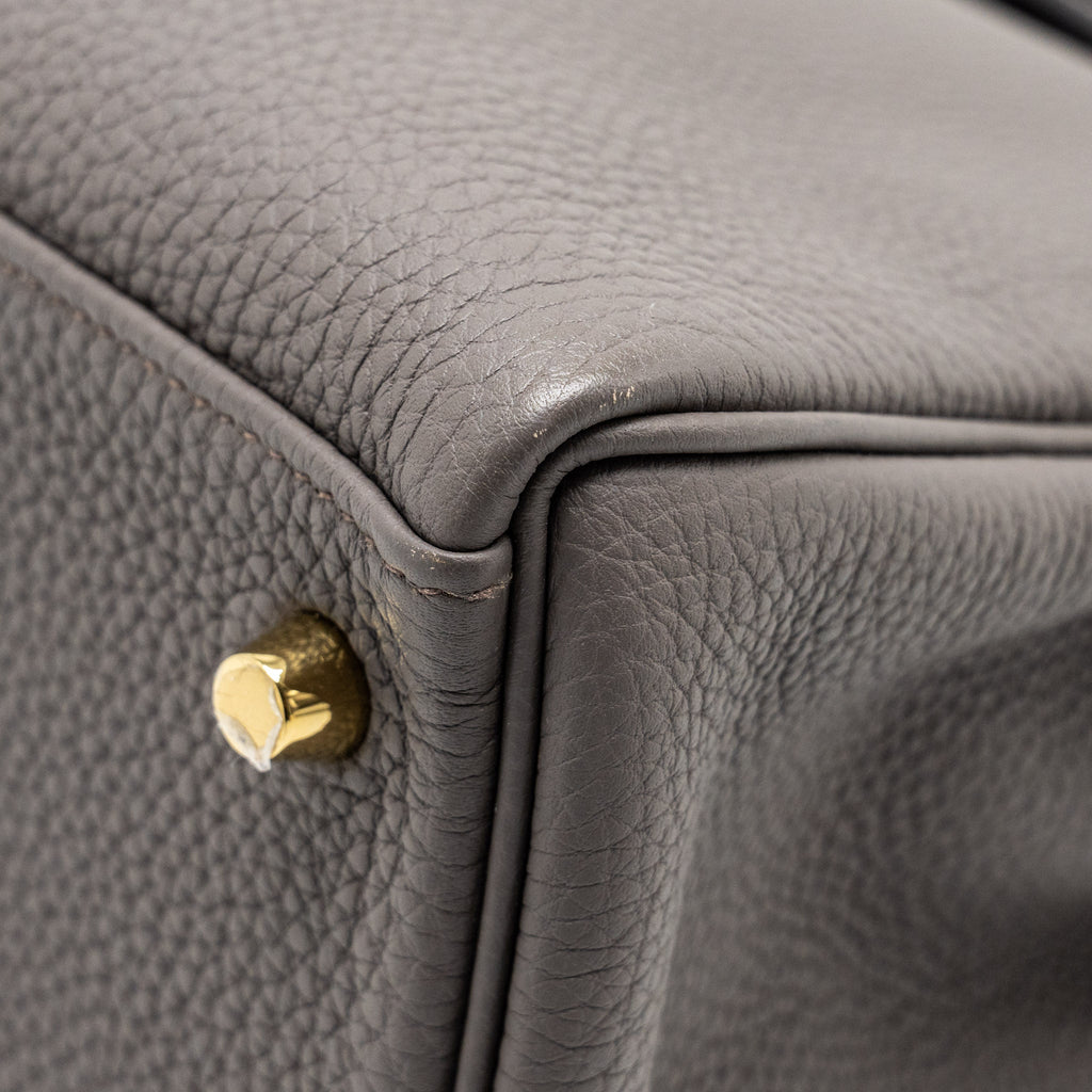 HERMES KELLY 32 TOGO 8F GRIS ETAIN GHW