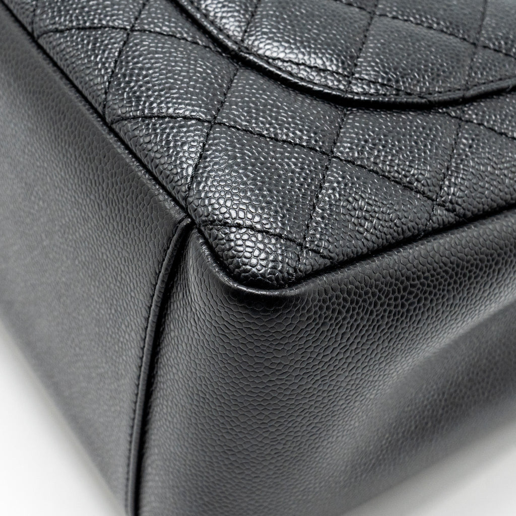 CHANEL GRAND SHOPPING TOTE BAG CAVIAR BLACK SHW