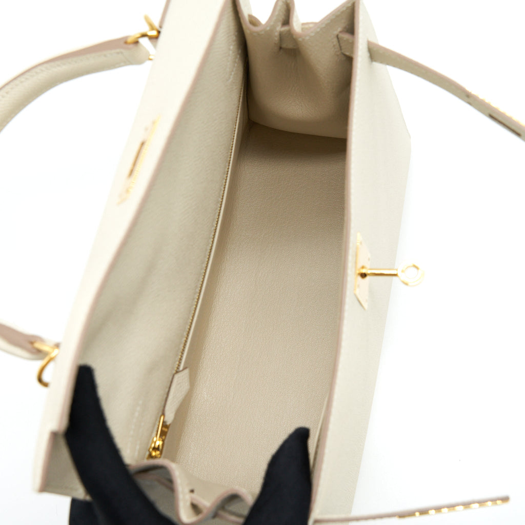 HERMES KELLY 28 SELLIER EPSOM CRAIE GHW