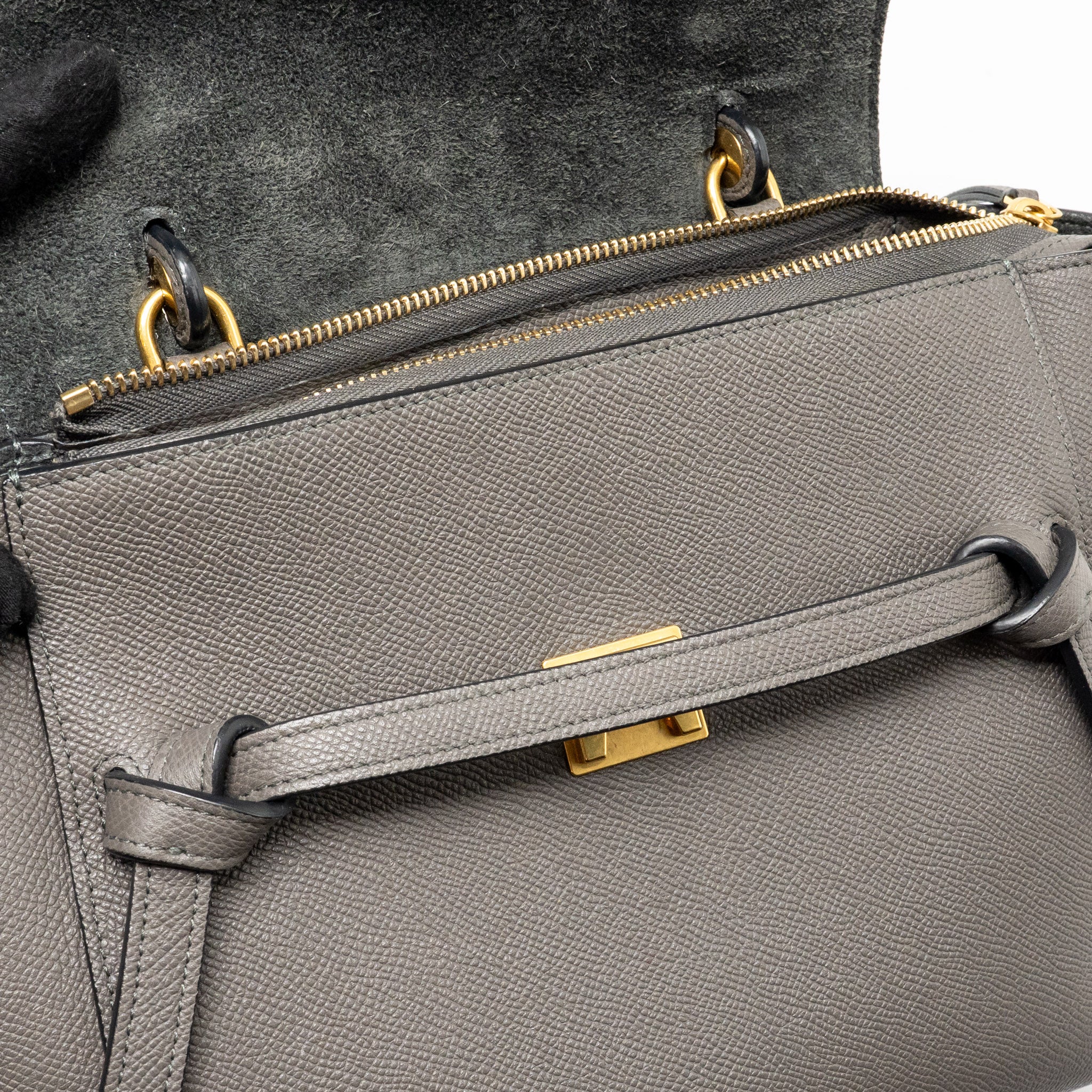 CELINE MICRO BELT BAG CALFSKIN GREY GHW