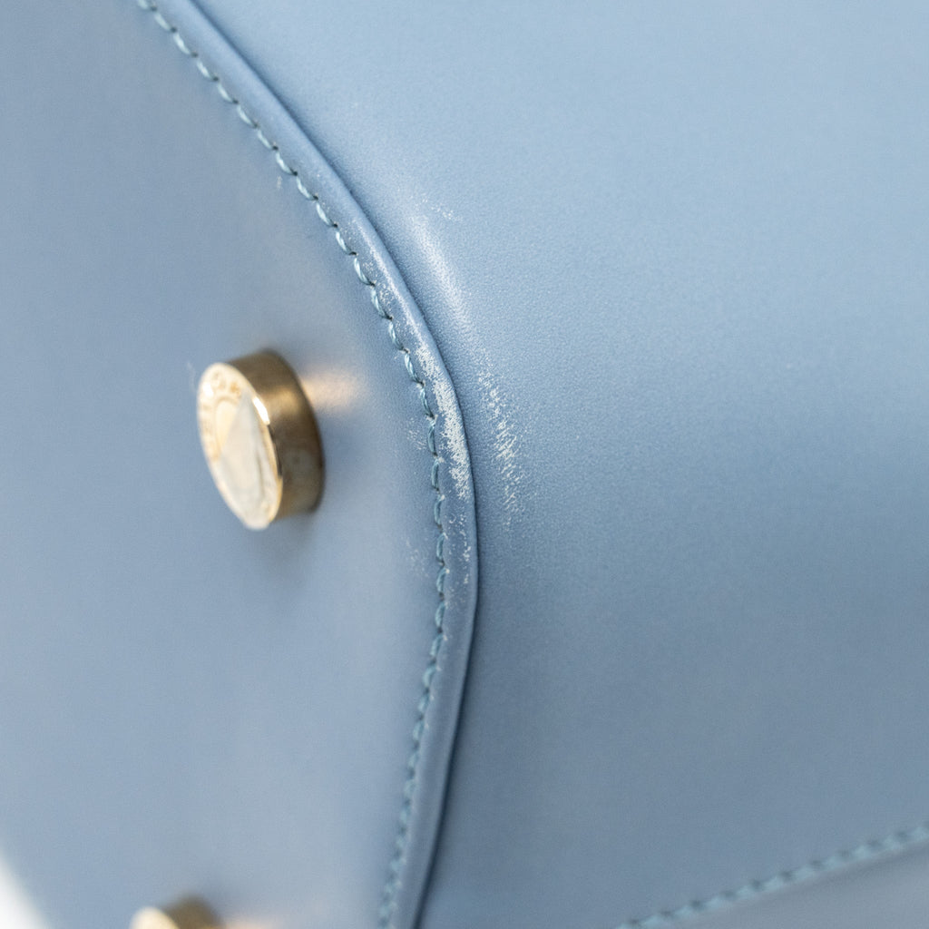 BVLGARI ISABELLA ROSSELLINI BAG LEATHER BLUE/LIGHT PURPLE GHW