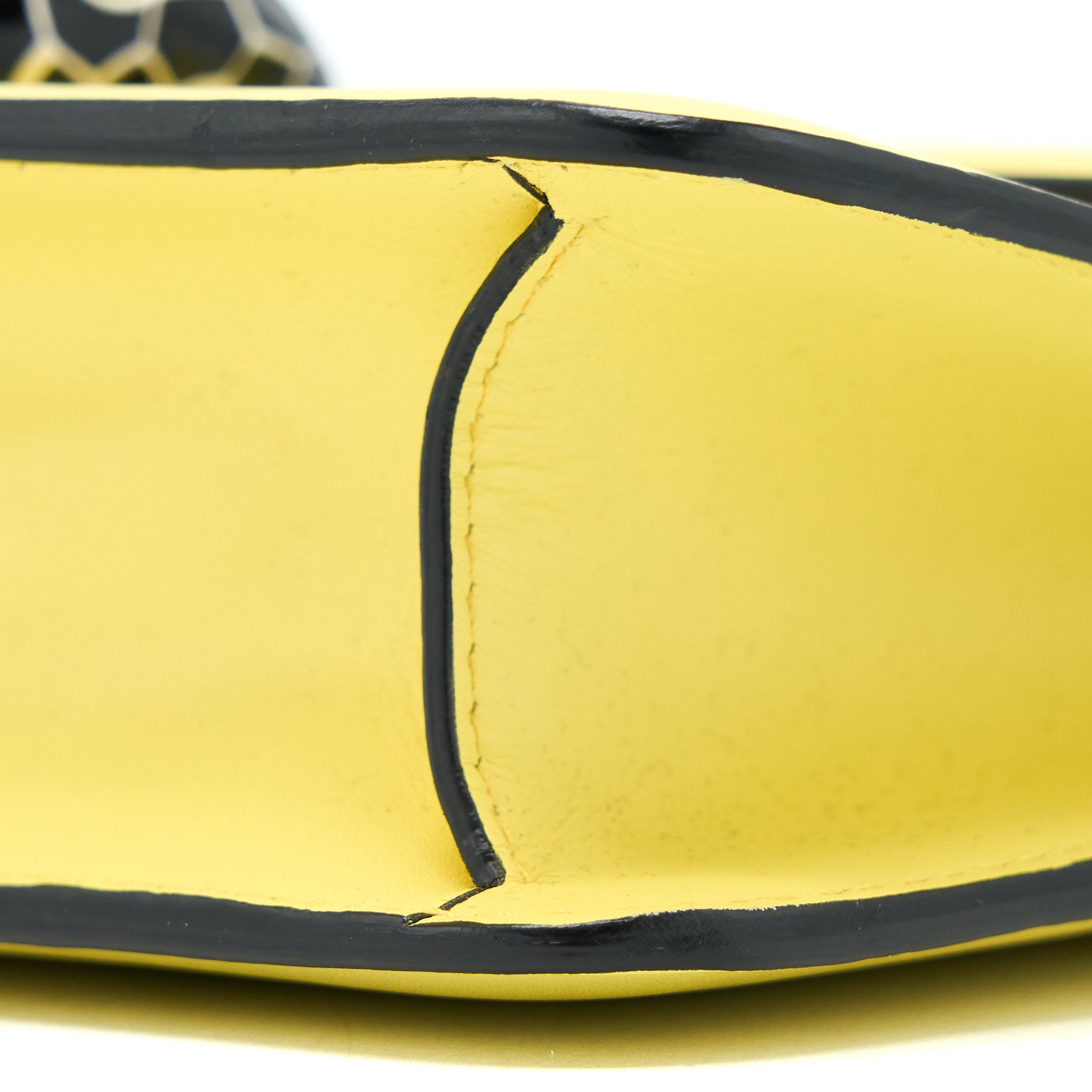 BVLGARI SERPENTI FOREVER CROSSBODY BAG CALFSKIN YELLOW BLACK HARDWARE