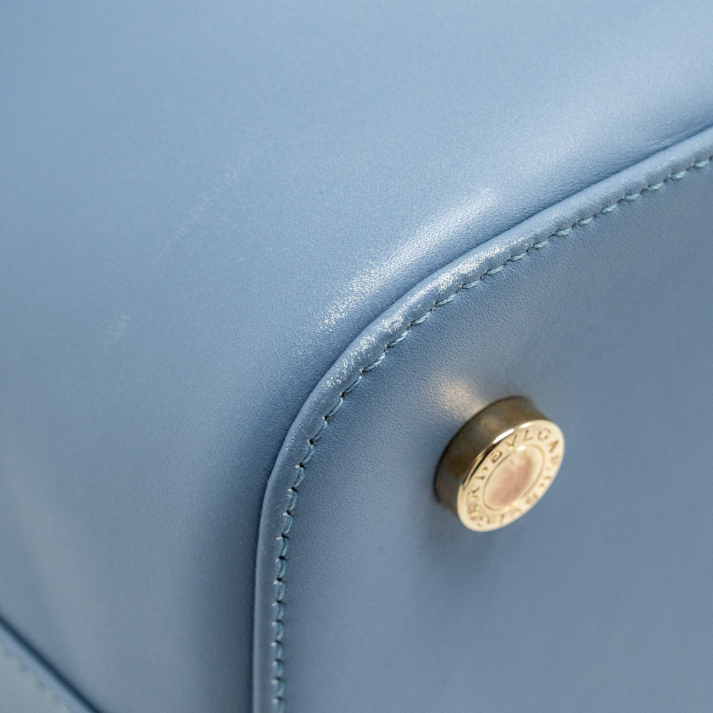 BVLGARI ISABELLA ROSSELLINI BAG LEATHER BLUE/LIGHT PURPLE GHW