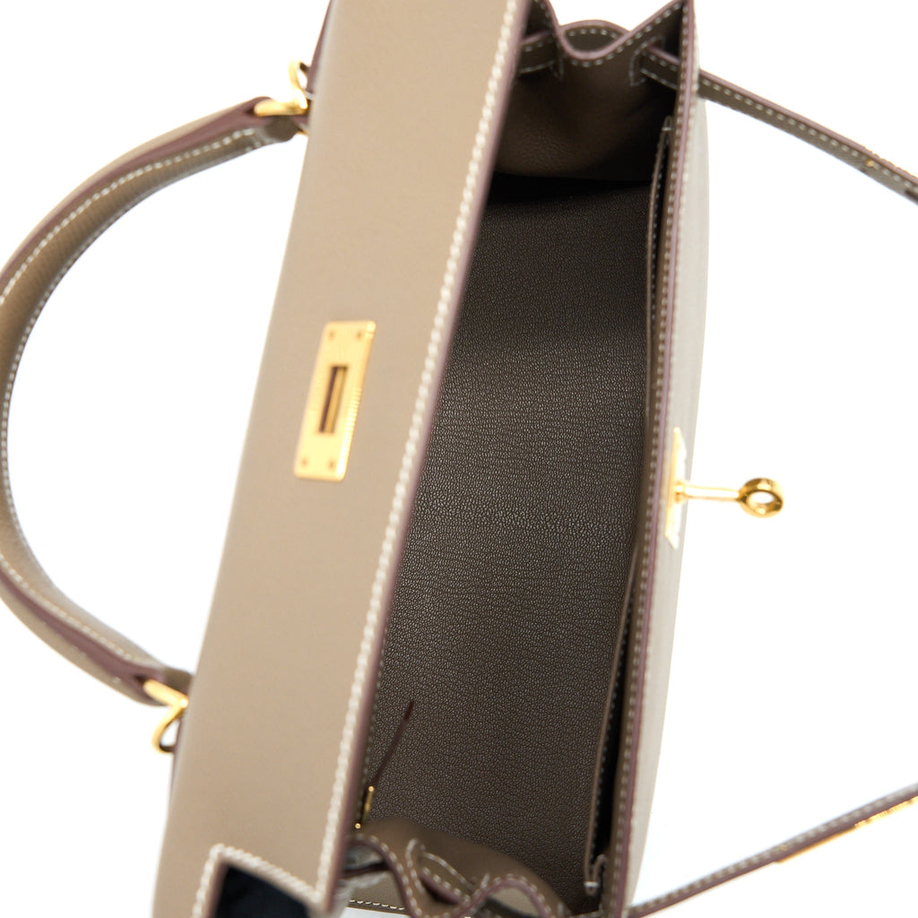 HERMES KELLY 28 EPSOM ETOUPE GHW