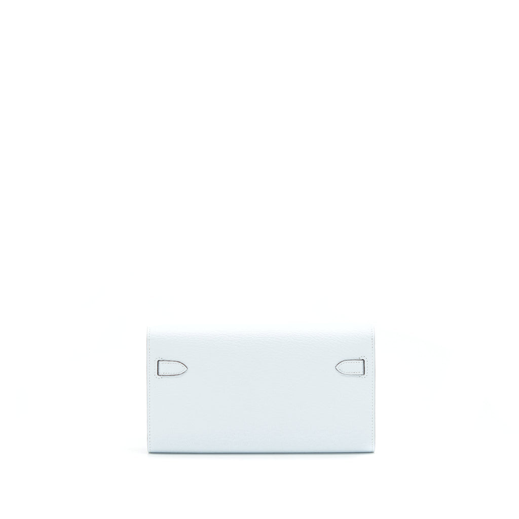 HERMES CLASSIC KELLY TO GO CHÈVRE MYSORE BLUE BRUME SHW