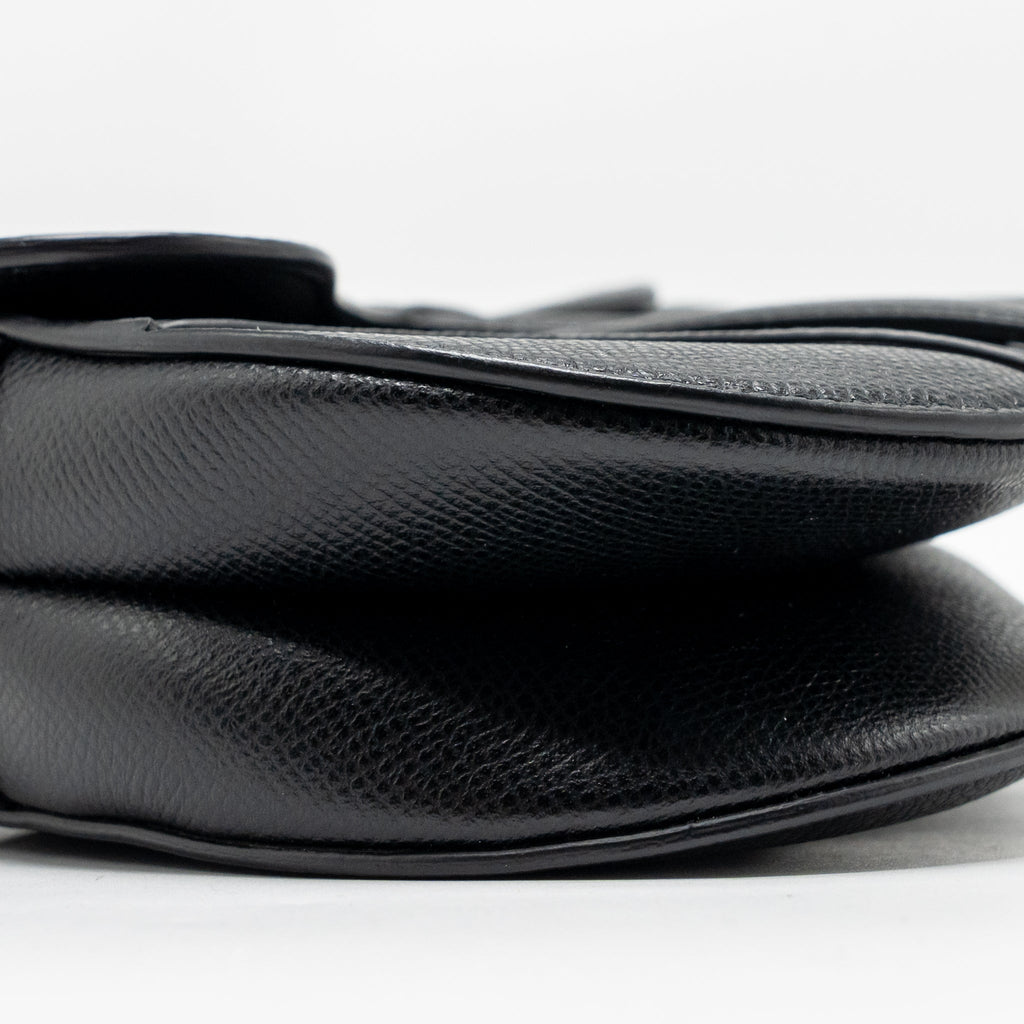 DIOR MINI SADDLE BAG CALFSKIN BLACK GHW