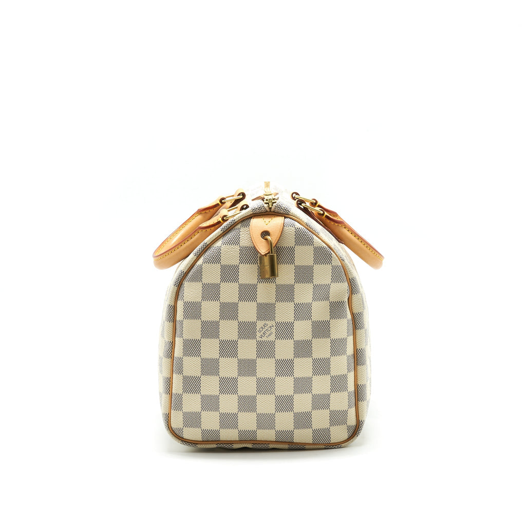 LOUIS VUITTON SPEEDY 30 DAMIER AZUR CANVAS HANDBAG
