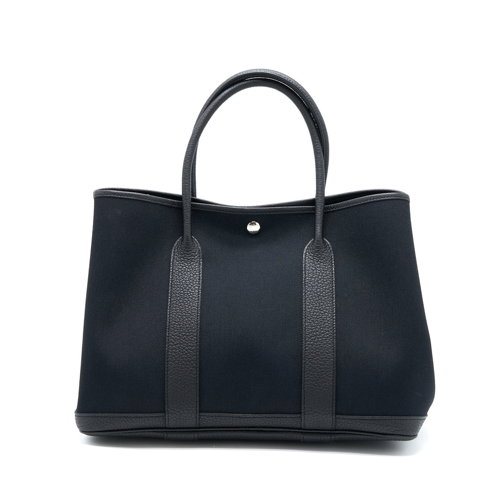 HERMES GARDEN PARTY 36 NEGONDA/CANVAS BLACK SHW