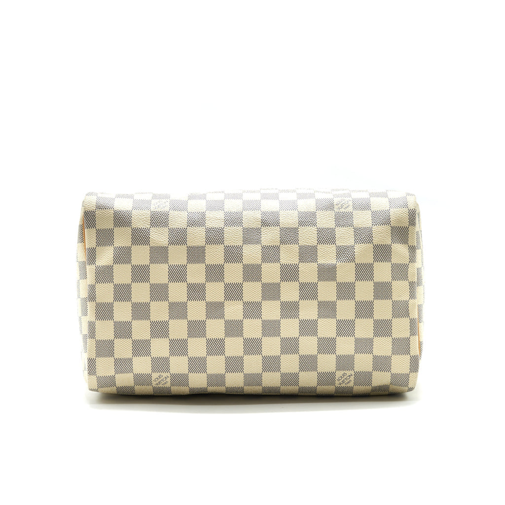 LOUIS VUITTON SPEEDY 30 DAMIER AZUR CANVAS HANDBAG