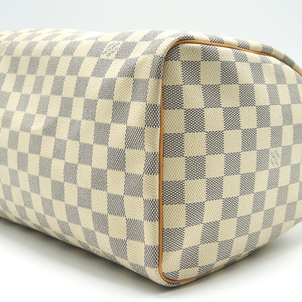 LOUIS VUITTON SPEEDY 30 DAMIER AZUR CANVAS HANDBAG