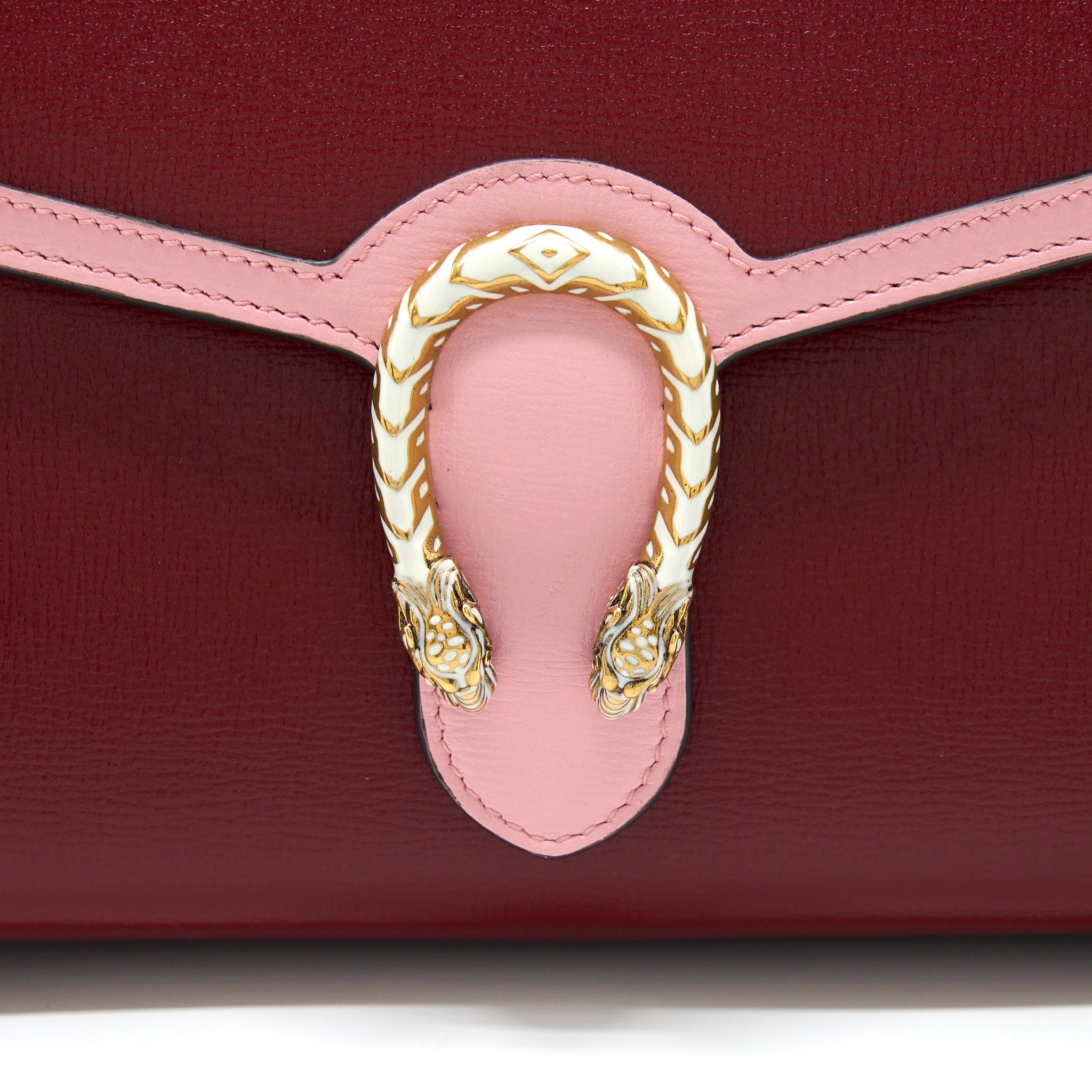 GUCCI DIONYSUS CHAIN WALLET RED/PINK WITH MULTICOLOUR HARDWARE