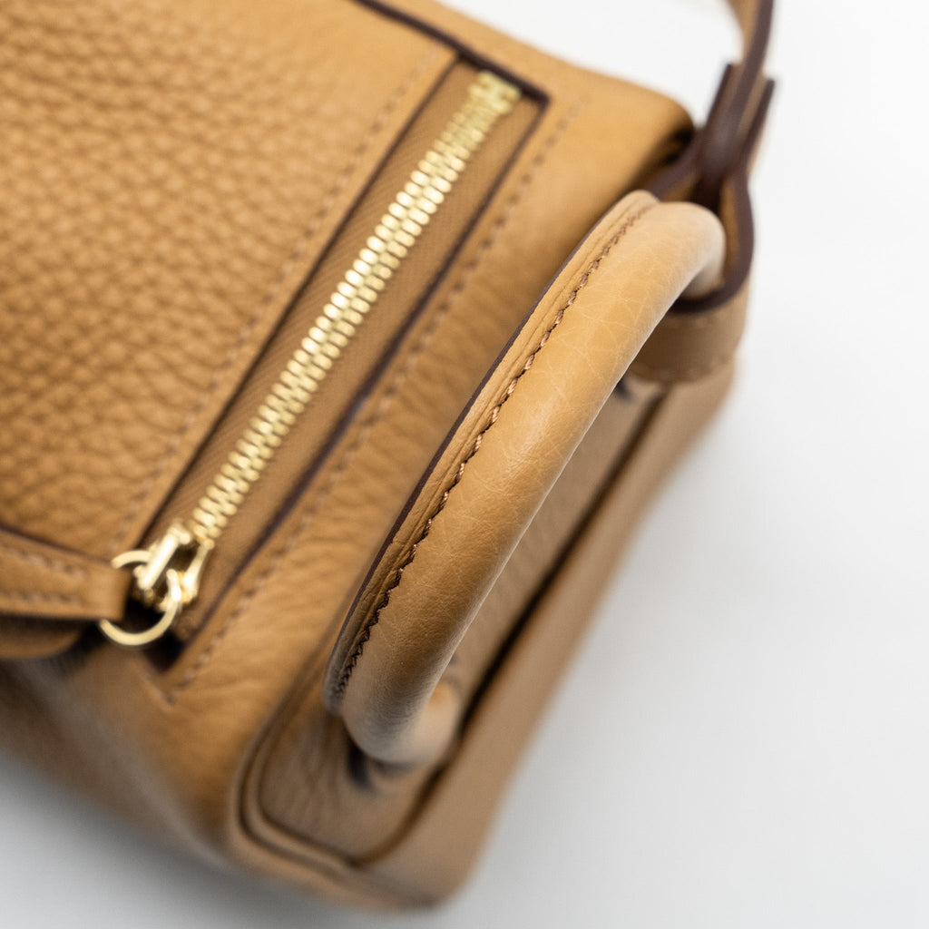 HERMES MINI LINDY CLEMENCE BISCUIT GHW