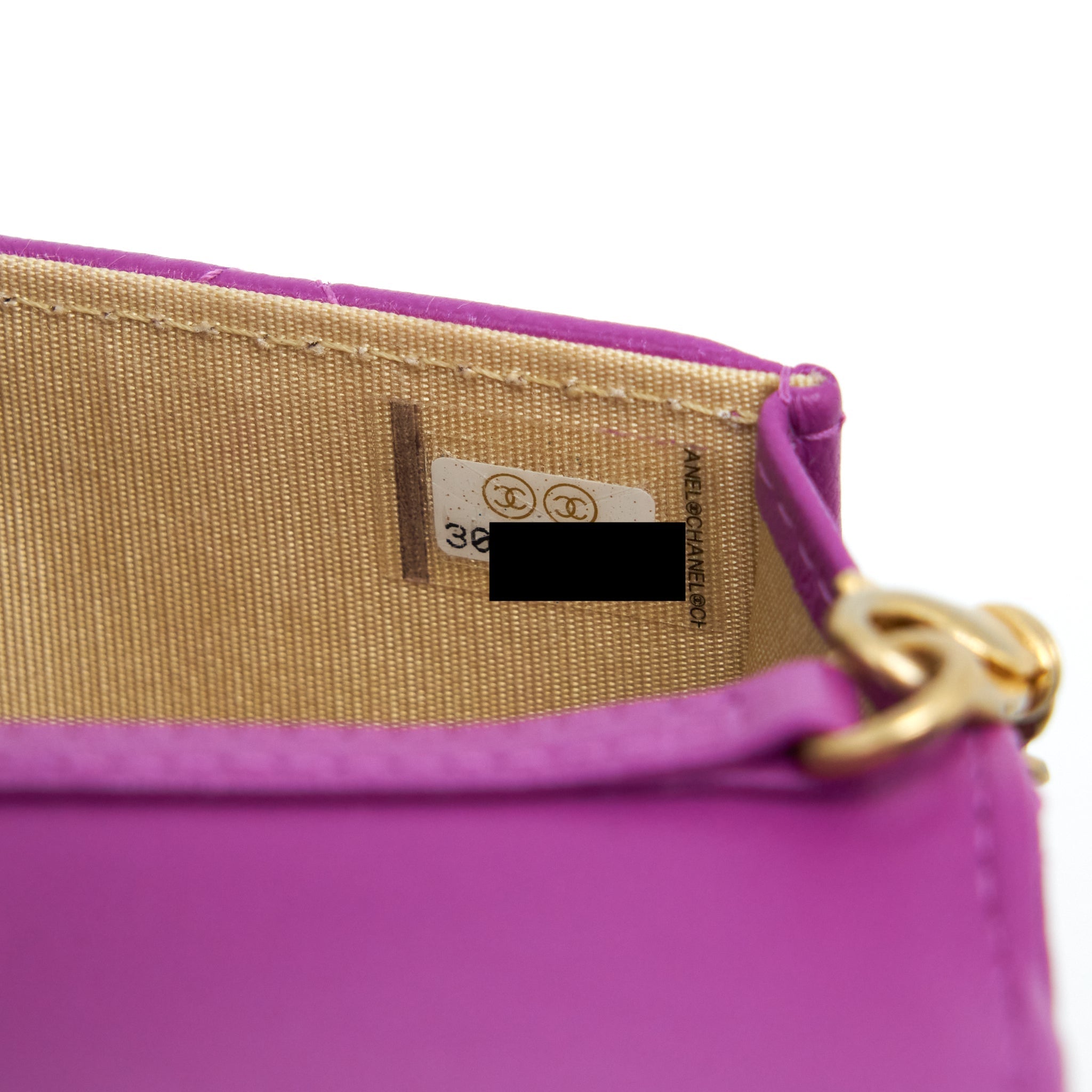 CHANEL PEARL CRUSH MINI BELT BAG LAMBSKIN PURPLE GHW