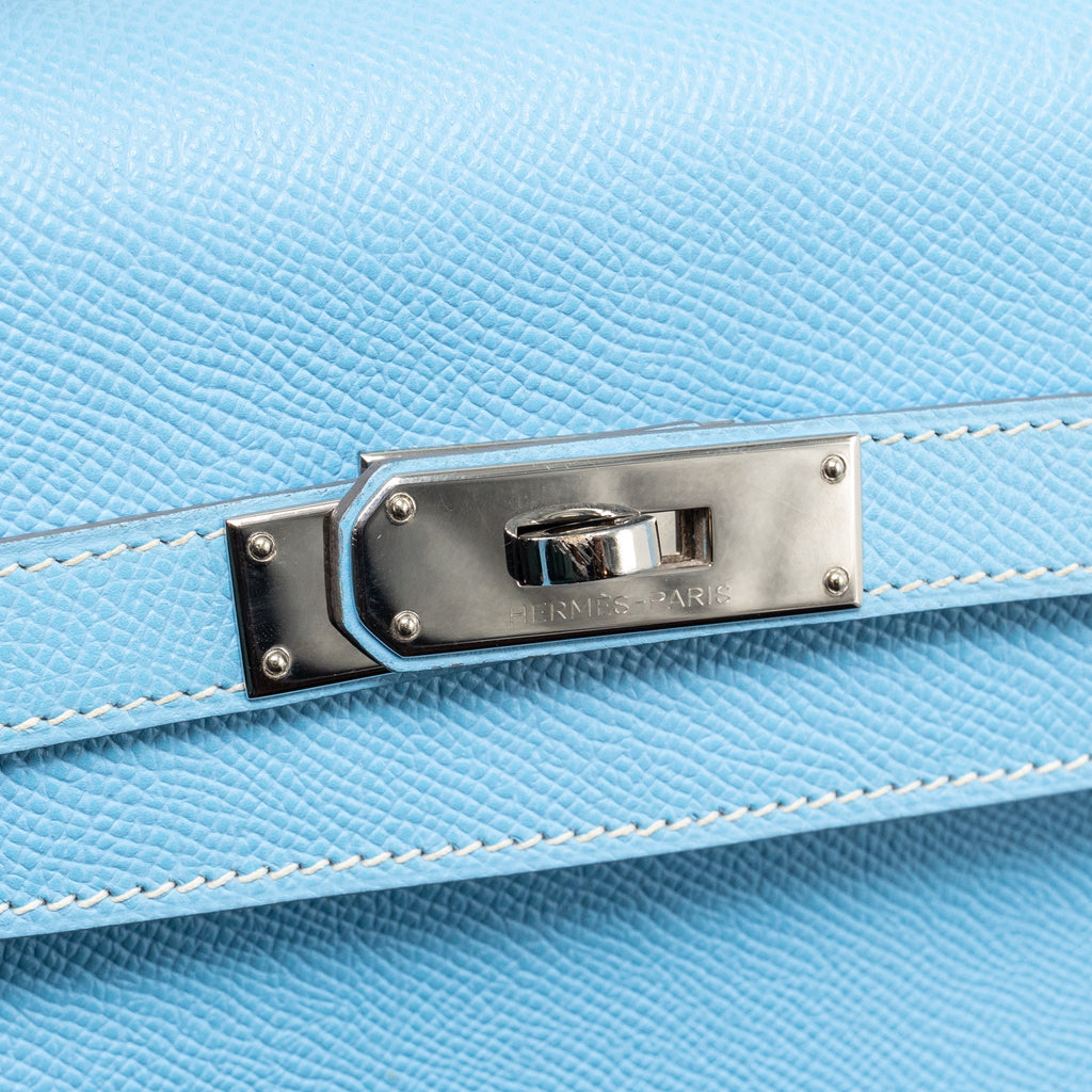 HERMES KELLY 35 EPSOM 7N BLUE CELESTE SHW