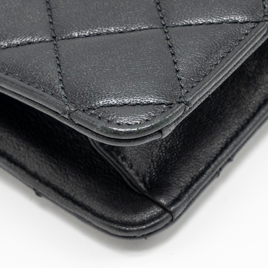 CHANEL BEAUTY LOCK FLAP BAG SHEEPSKIN BLACK GHW