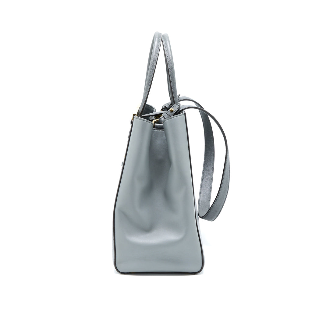 FENDI 2 JOURS LARGE BAG GREY GHW