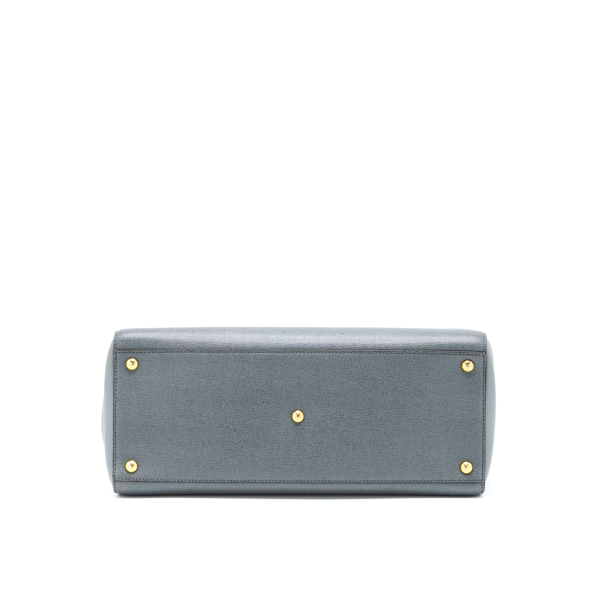 FENDI 2 JOURS LARGE BAG GREY GHW