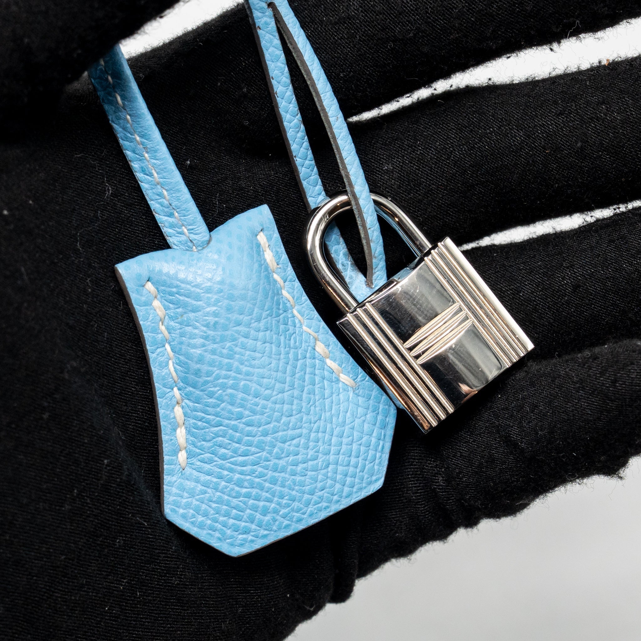HERMES KELLY 35 EPSOM 7N BLUE CELESTE SHW