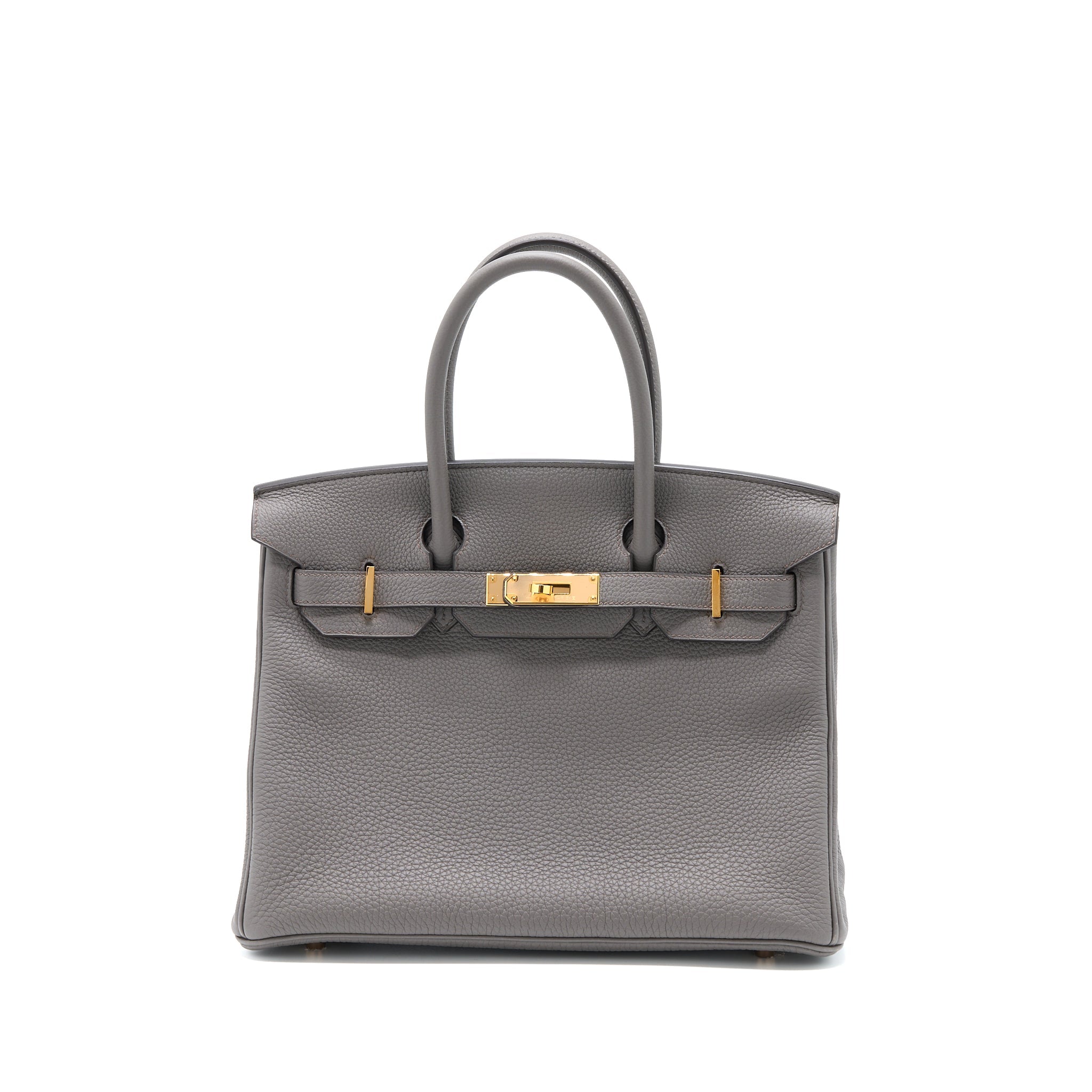 HERMES BIRKIN 30 TOGO 8F GRIS ETAIN RGHW