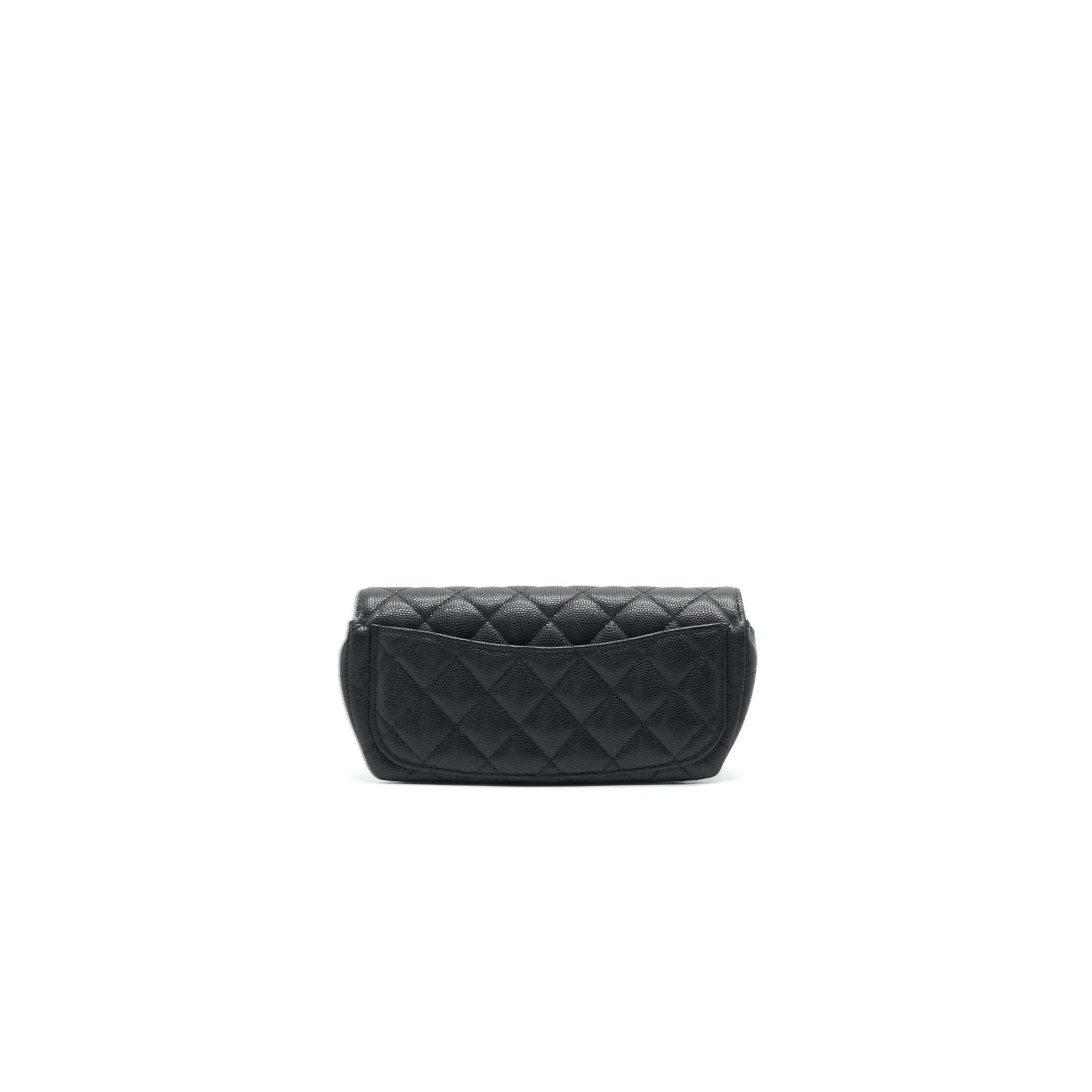 CHANEL GLASSES CASE WITH CLASSIC CHAIN BLACK LGHW