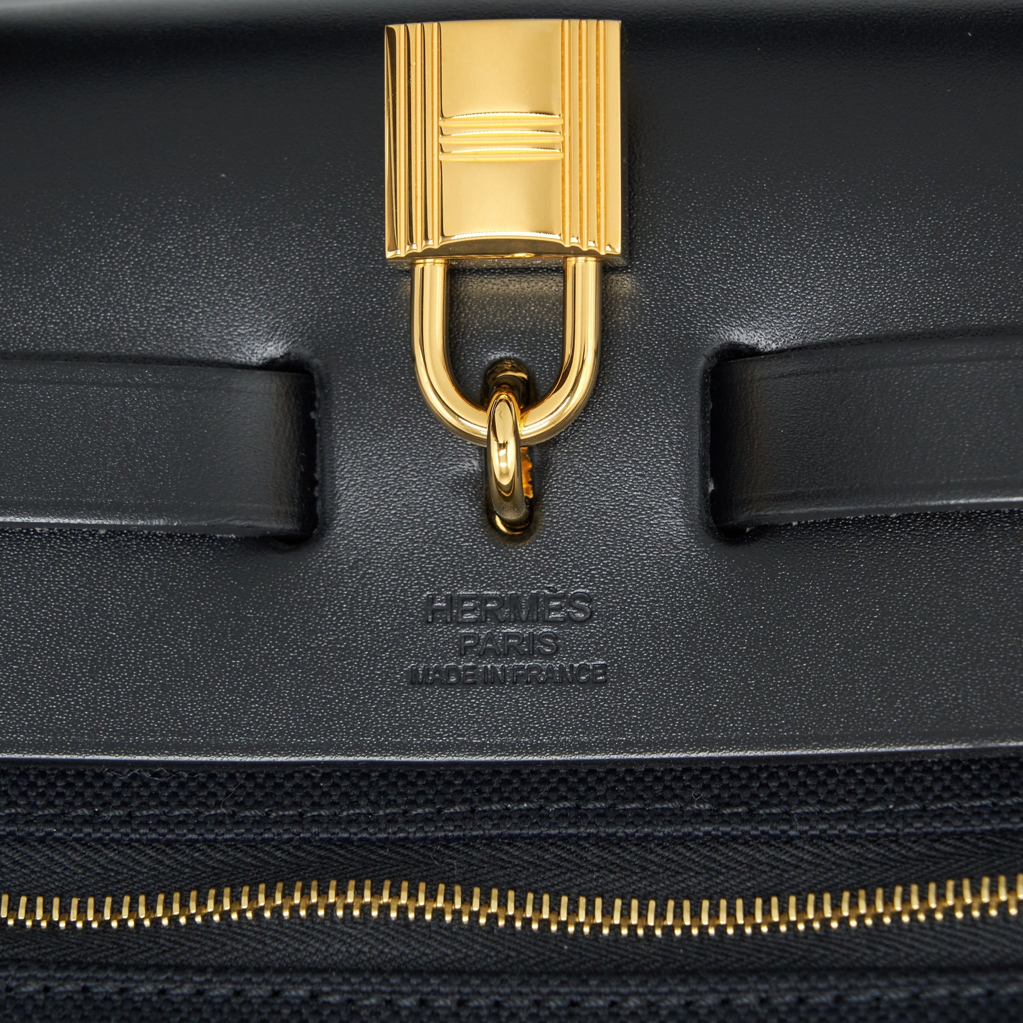 HERMES HERBAG 31 RETOUR BAG BLACK GHW