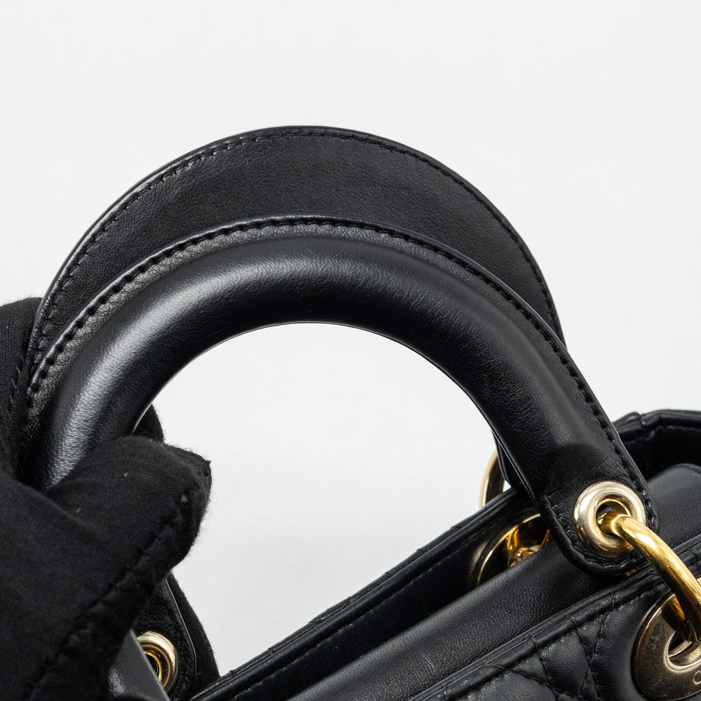 DIOR SMALL MY ABC LADY DIOR LAMBSKIN BLACK GHW
