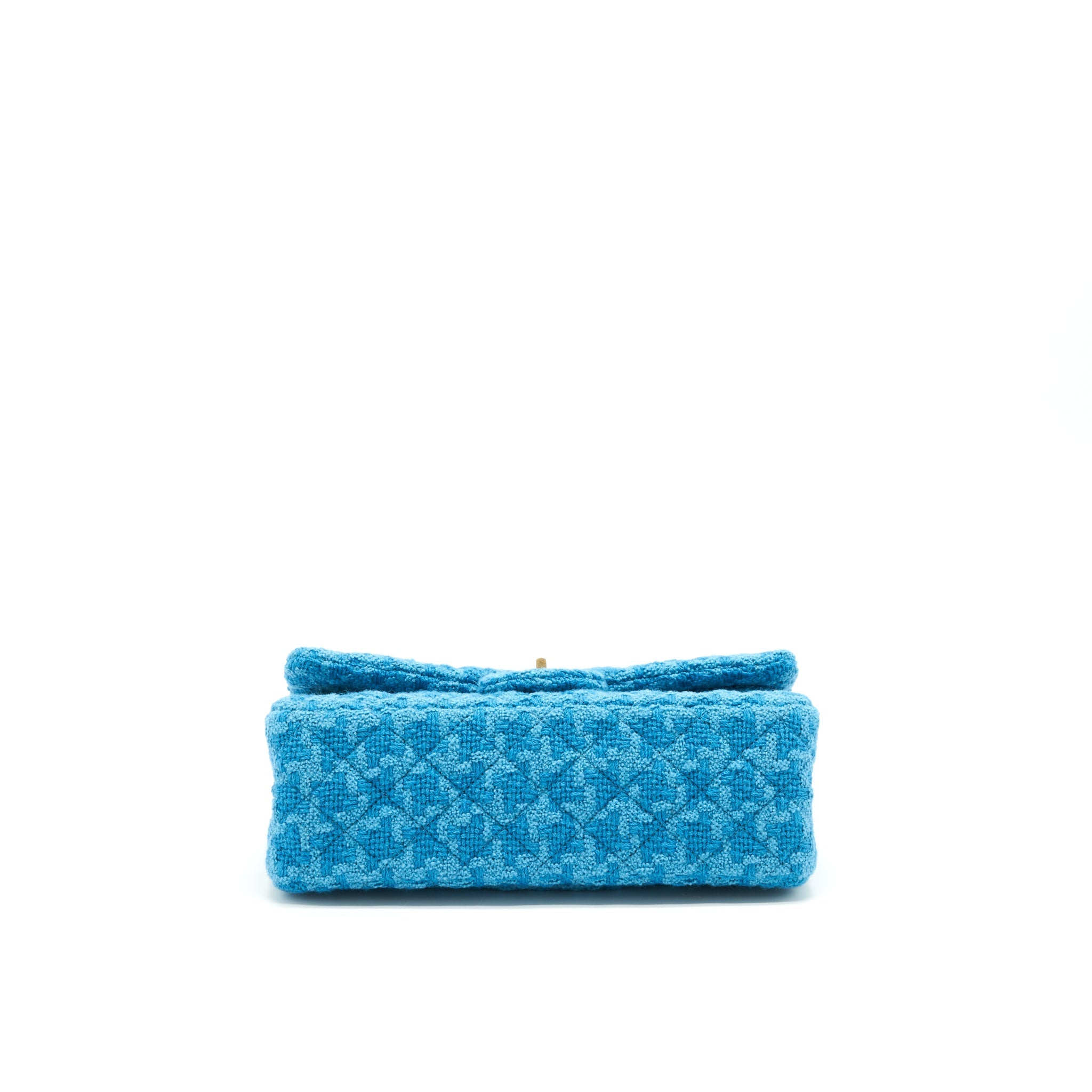 CHANEL TWEED 2.55 SMALL REISSUE FLAP BAG BLUE BRUSHED GHW