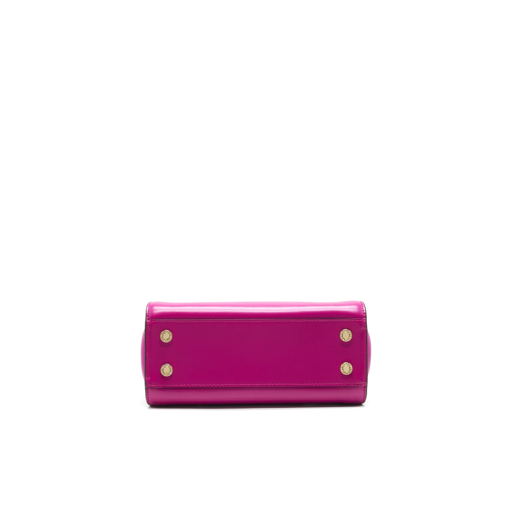 BVLGARI TOP HANDLE TOTE BAG WITH LONG STRAP PINK LGHW