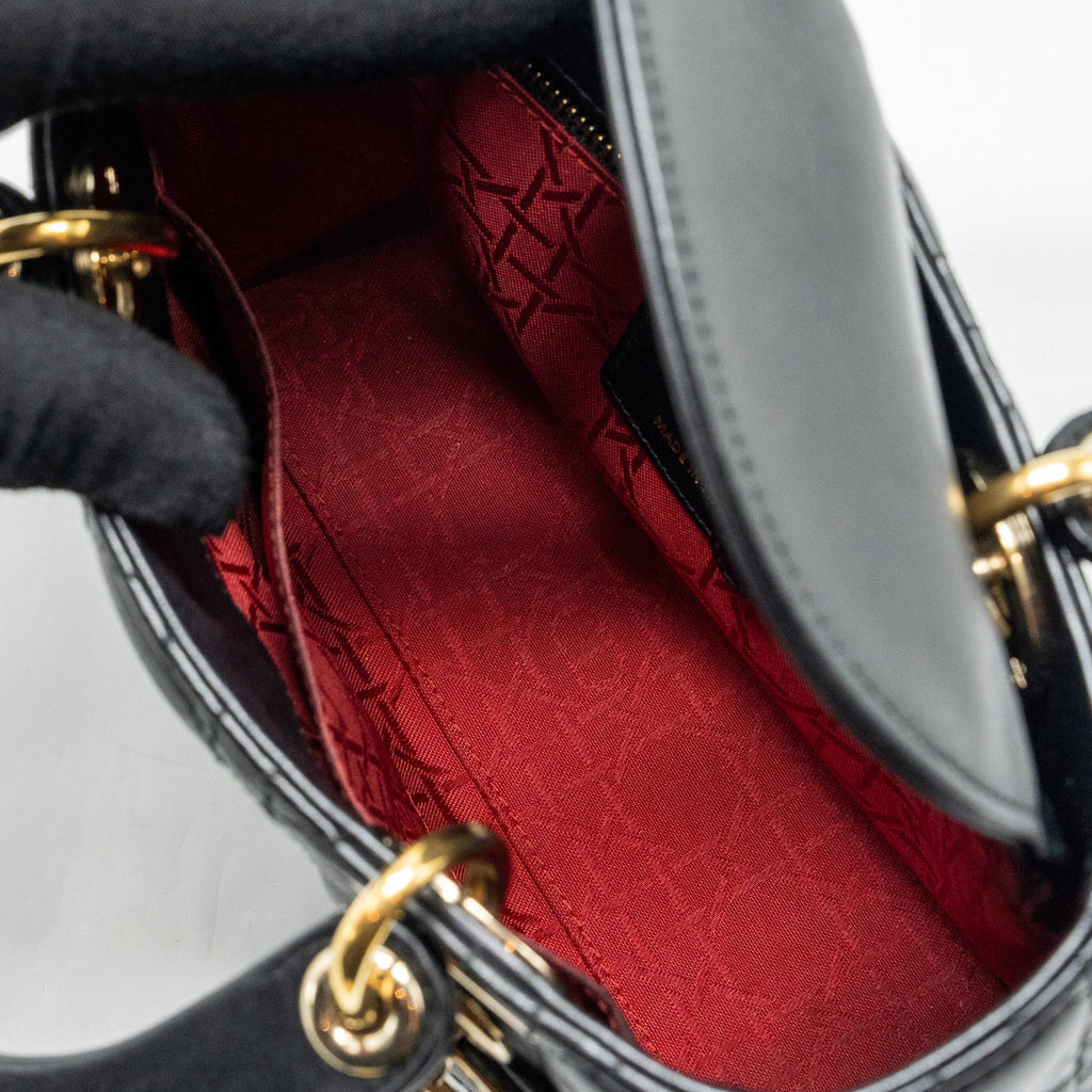 DIOR SMALL MY ABC LADY DIOR LAMBSKIN BLACK GHW