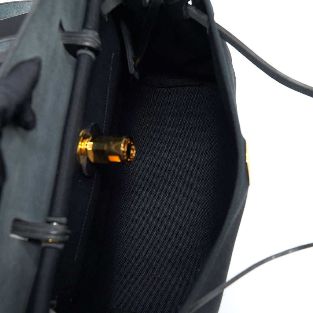 HERMES HERBAG 31 RETOUR BAG BLACK GHW