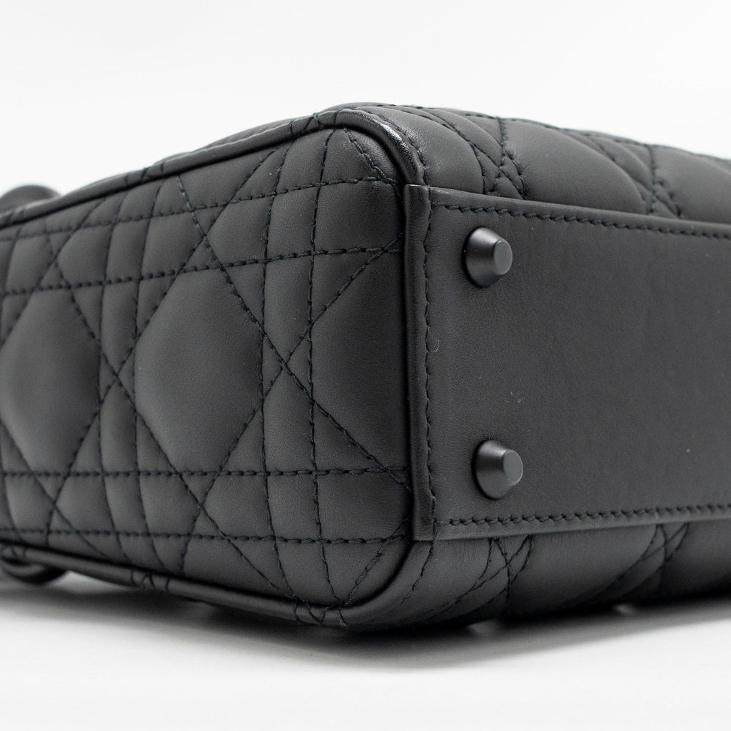 DIOR MINI LADY DIOR CALFSKIN SO BLACK
