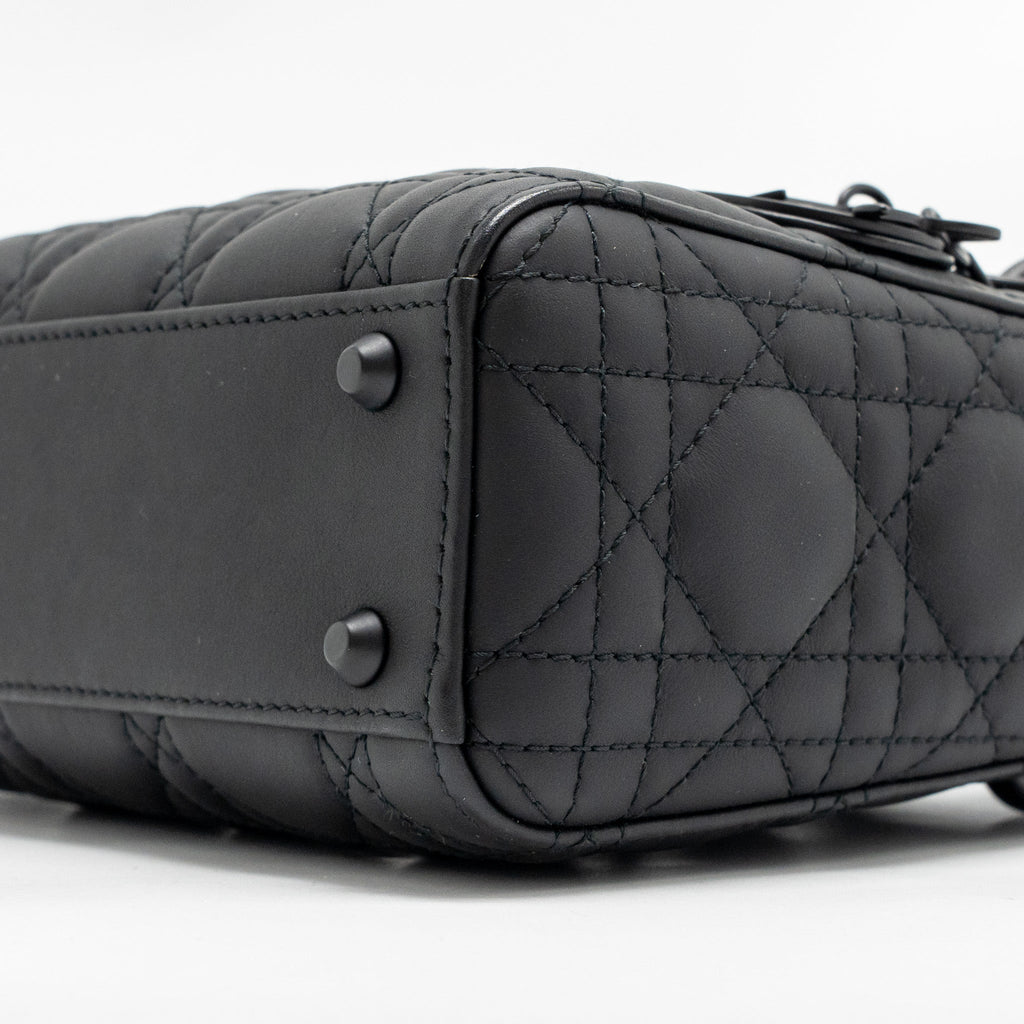 DIOR MINI LADY DIOR CALFSKIN SO BLACK
