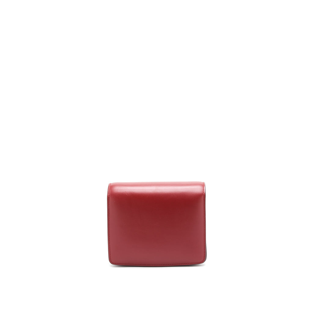 CELINE SMALL CLASSIC BOX BAG RED WITH GHW