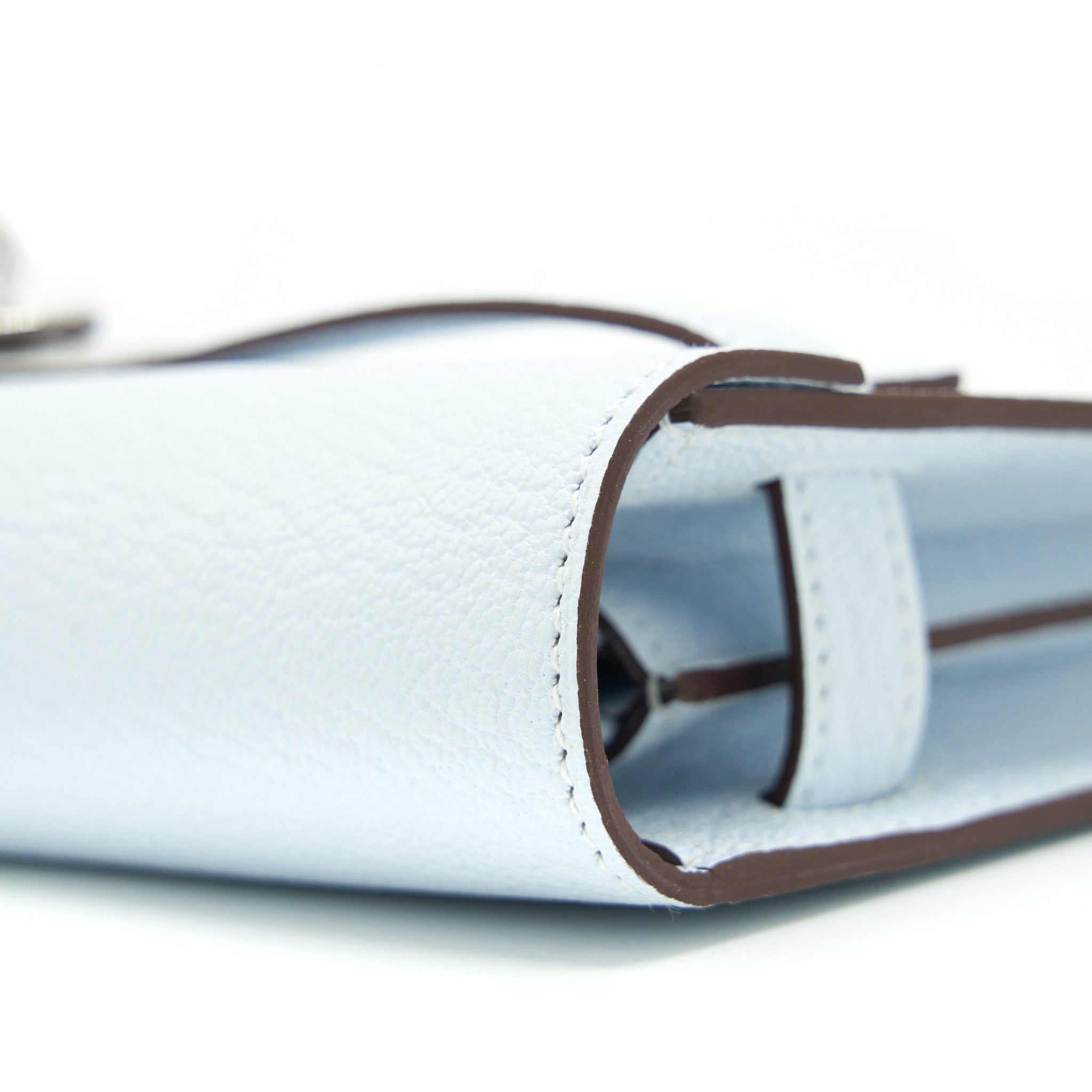 HERMES CLASSIC KELLY TO GO CHÈVRE MYSORE BLUE BRUME SHW