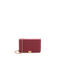CHANEL BOY WALLET ON CHAIN CHEVRON CAVIAR RED BRUSHED GHW