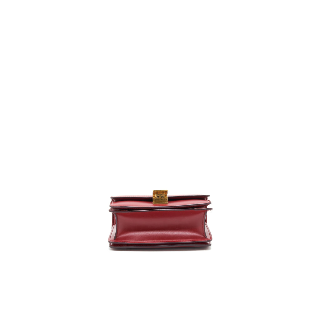 CELINE SMALL CLASSIC BOX BAG RED WITH GHW