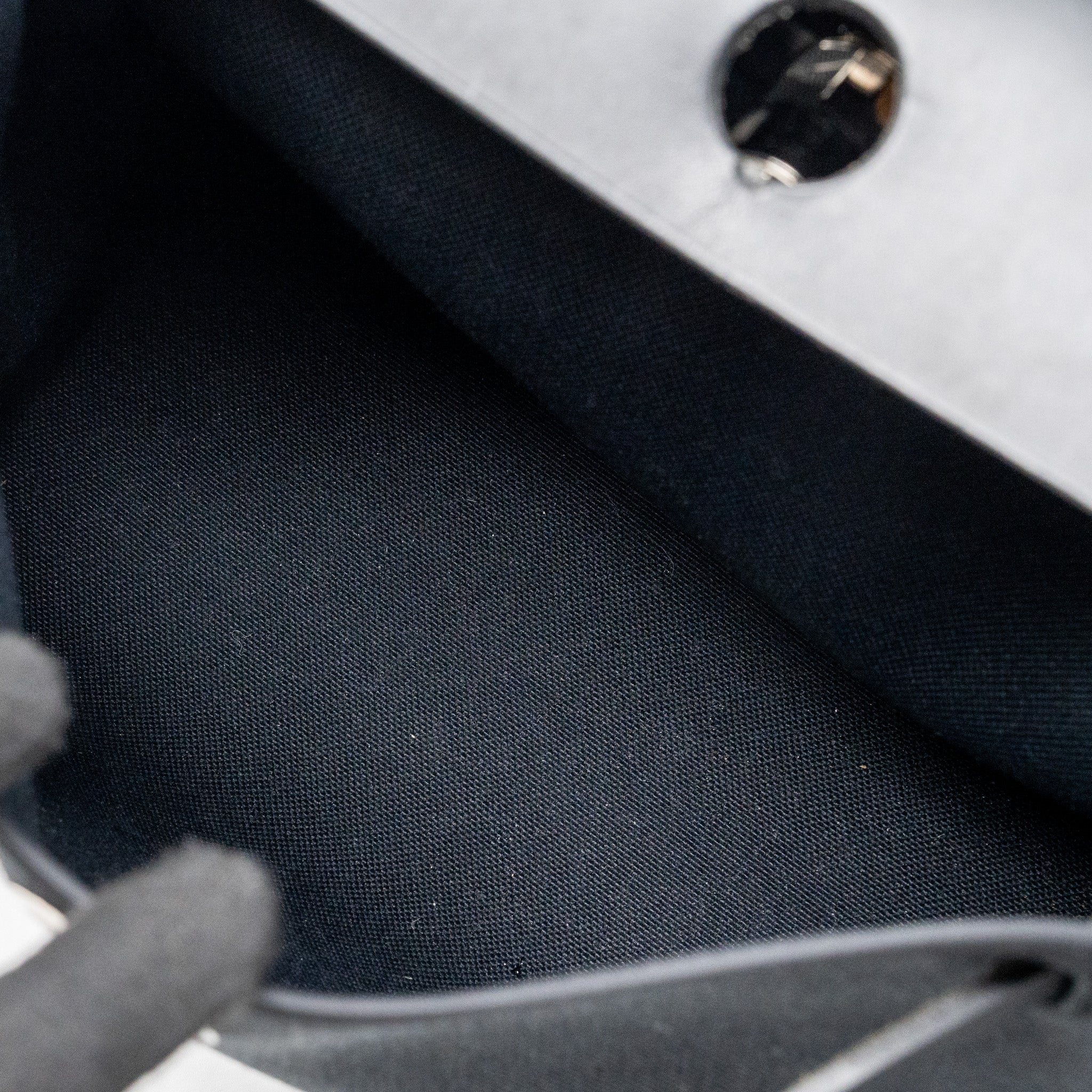 HERMES HERBAG 31 ZIP BAG CANVAS/ HUNTER BLACK SHW