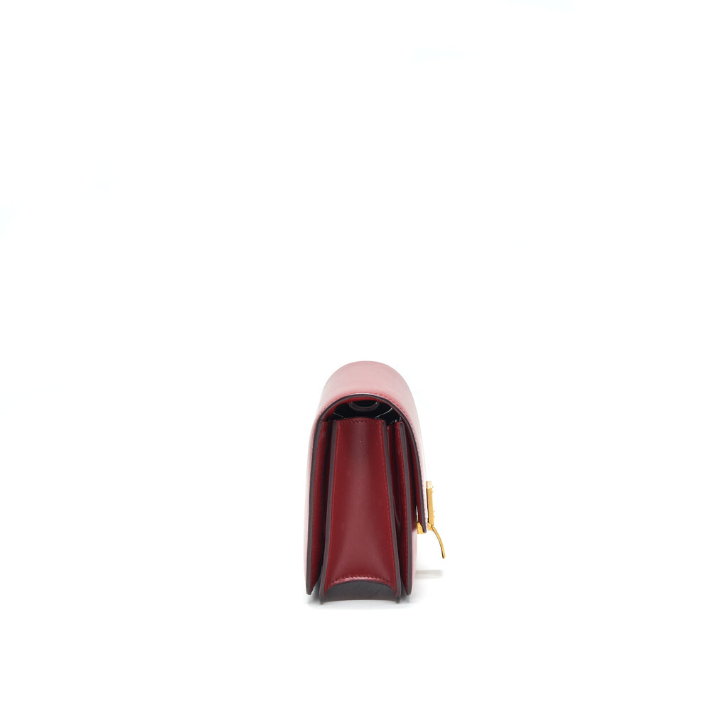 CELINE SMALL CLASSIC BOX BAG RED WITH GHW