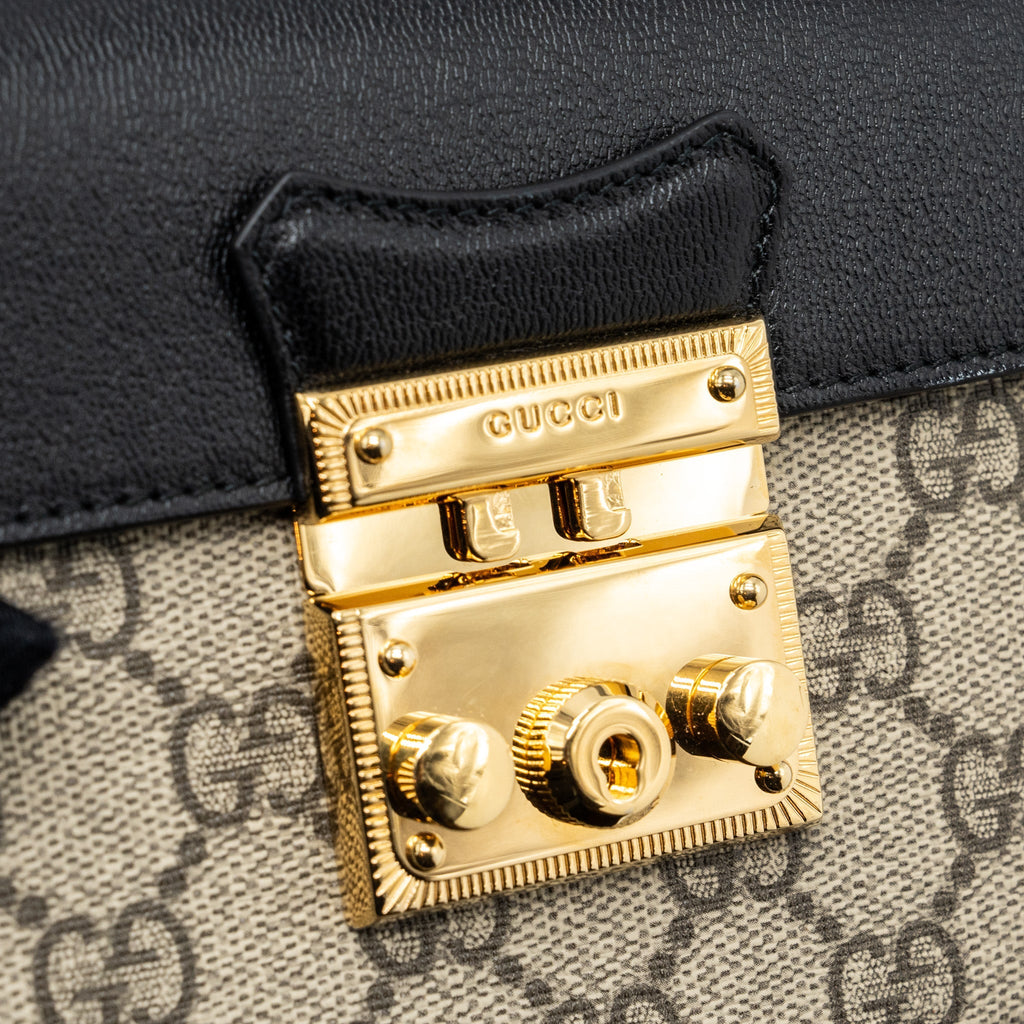 GUCCI PADLOCK MINI TOP HANDLE BAG GG SUPREME CANVAS/ LEATHER MULTICOLOUR GHW