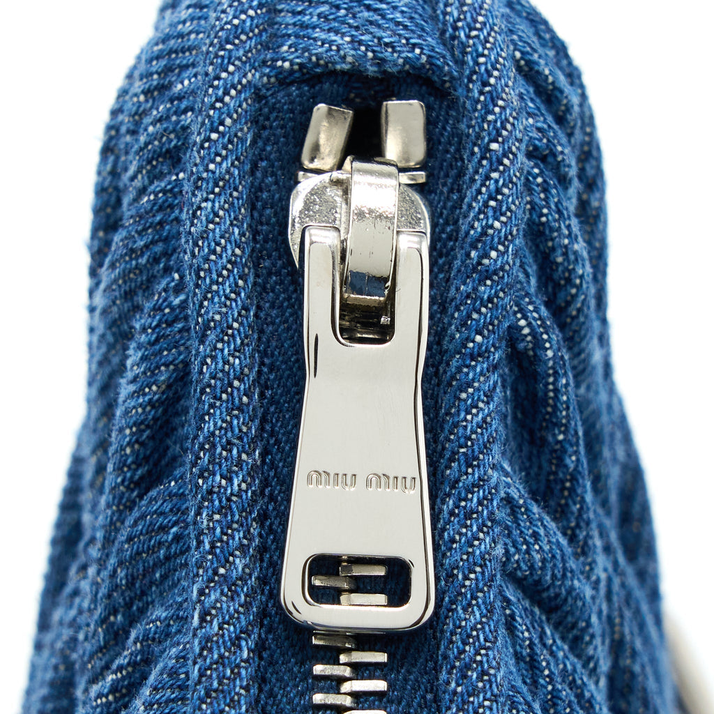 MIUMIU MATELASSE DENIM SHOULDER BAG SHW