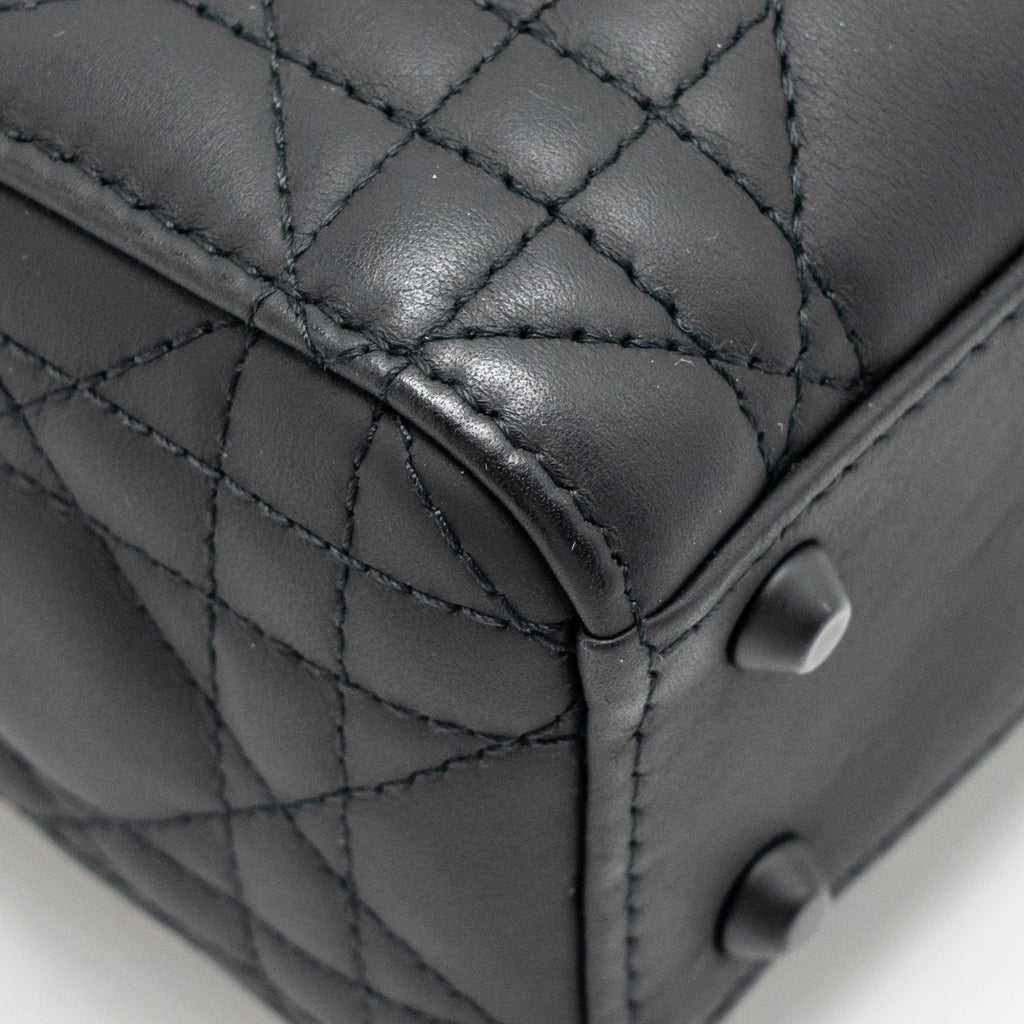 DIOR MINI LADY DIOR CALFSKIN SO BLACK