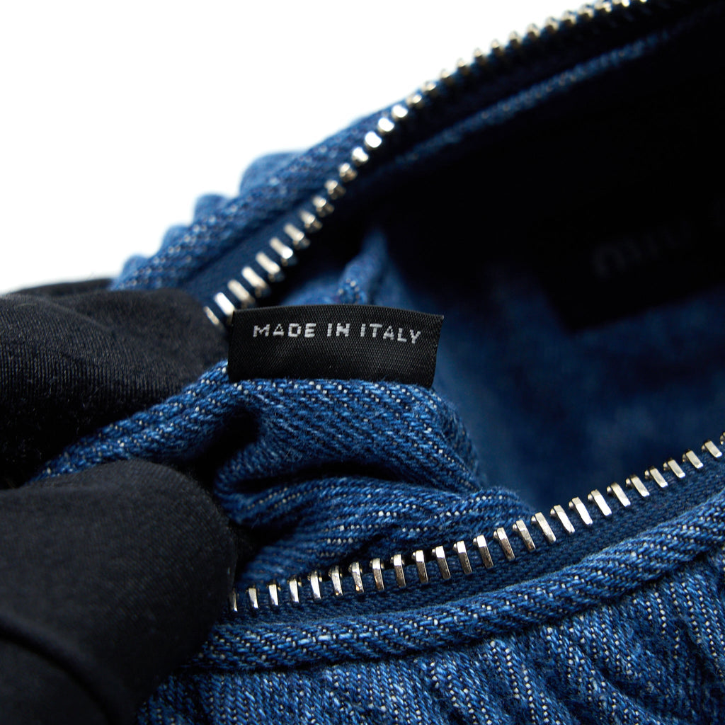 MIUMIU MATELASSE DENIM SHOULDER BAG SHW