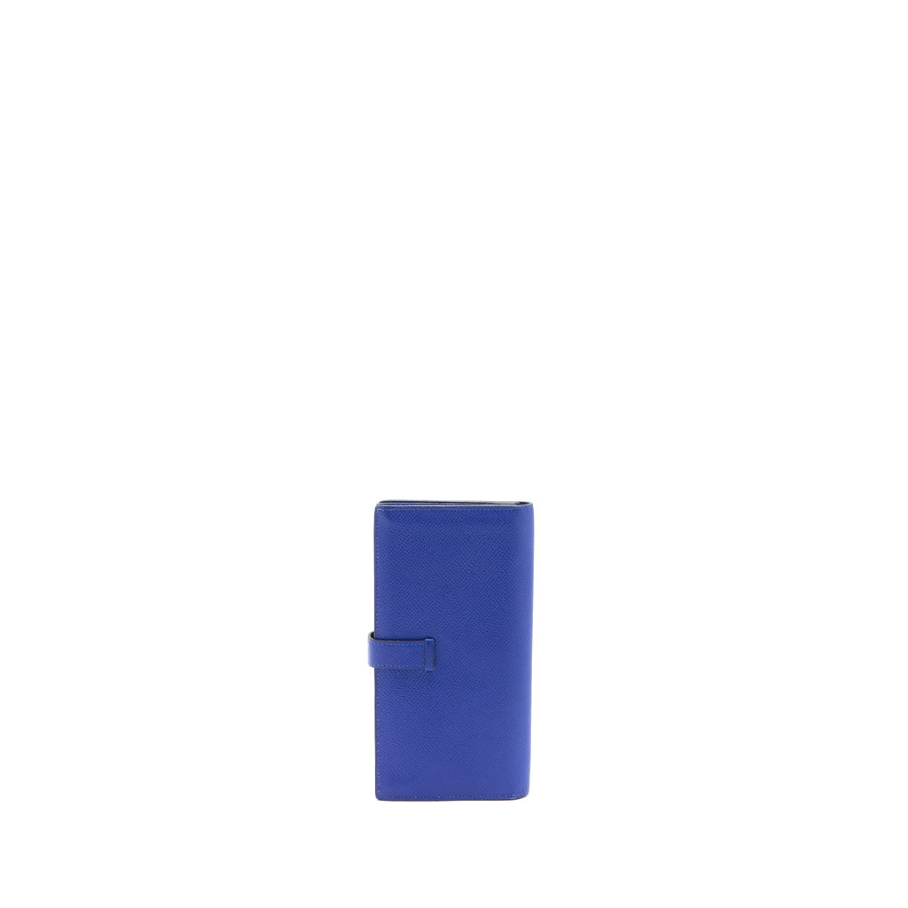 HERMES BEARN LONG WALLET EPSOM BLUE ELECTRIC GHW