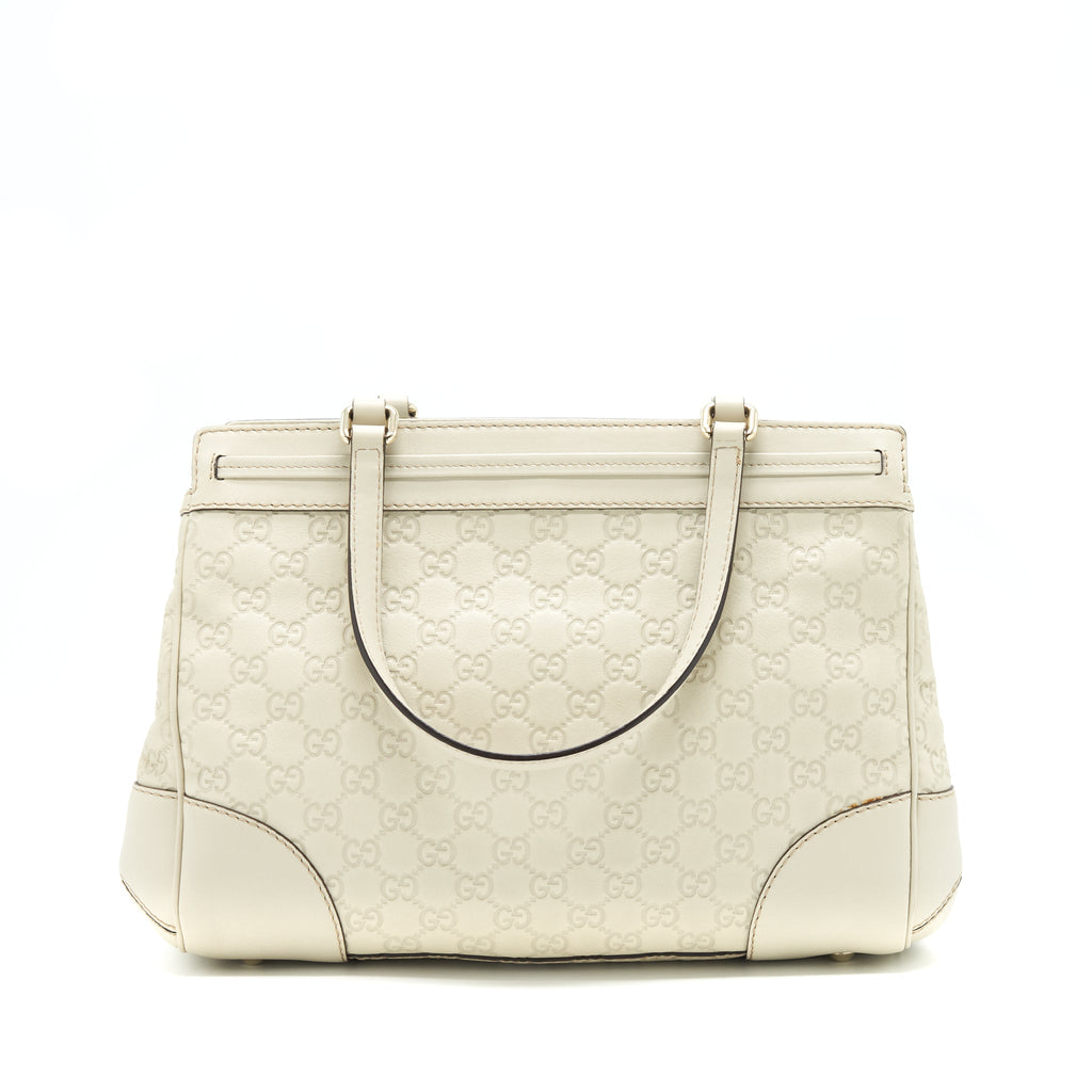 GUCCI INTERLOCK PATTERN TOTE BAG LIGHT GREY