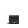 GUCCI BLACK LEATHER DIONYSUS MINI BAG WITH SHW