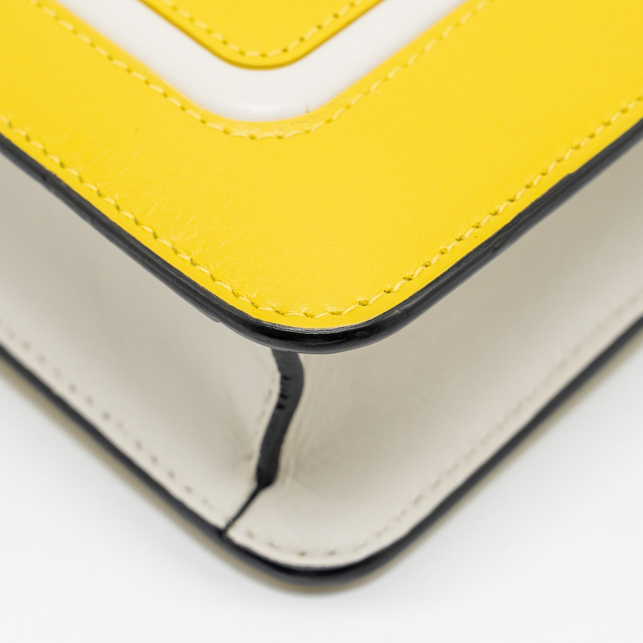 BVLGARI SERPENTI FOREVER CROSSBODY BAG CALFSKIN YELLOW/WHITE LGHW