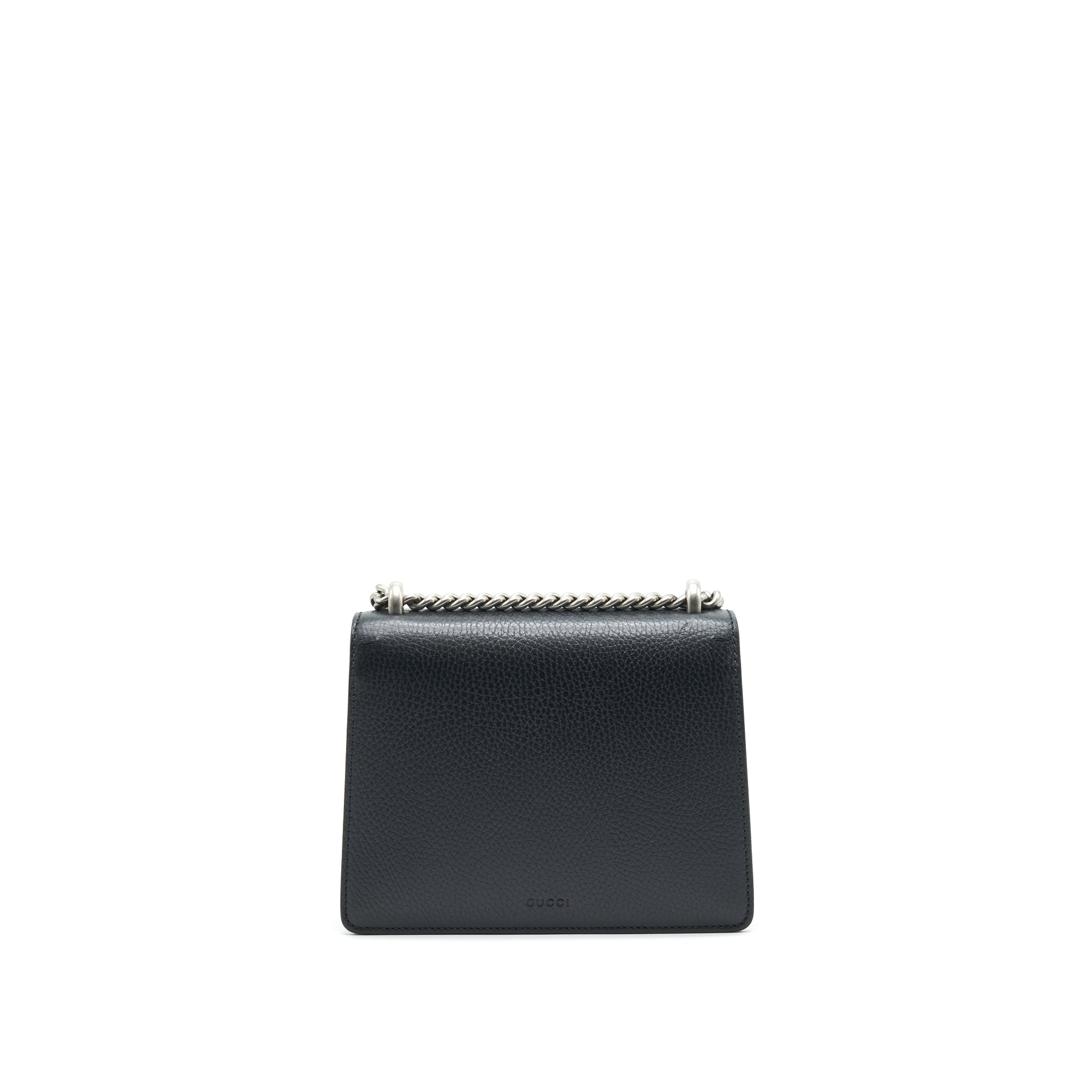 GUCCI BLACK LEATHER DIONYSUS MINI BAG WITH SHW
