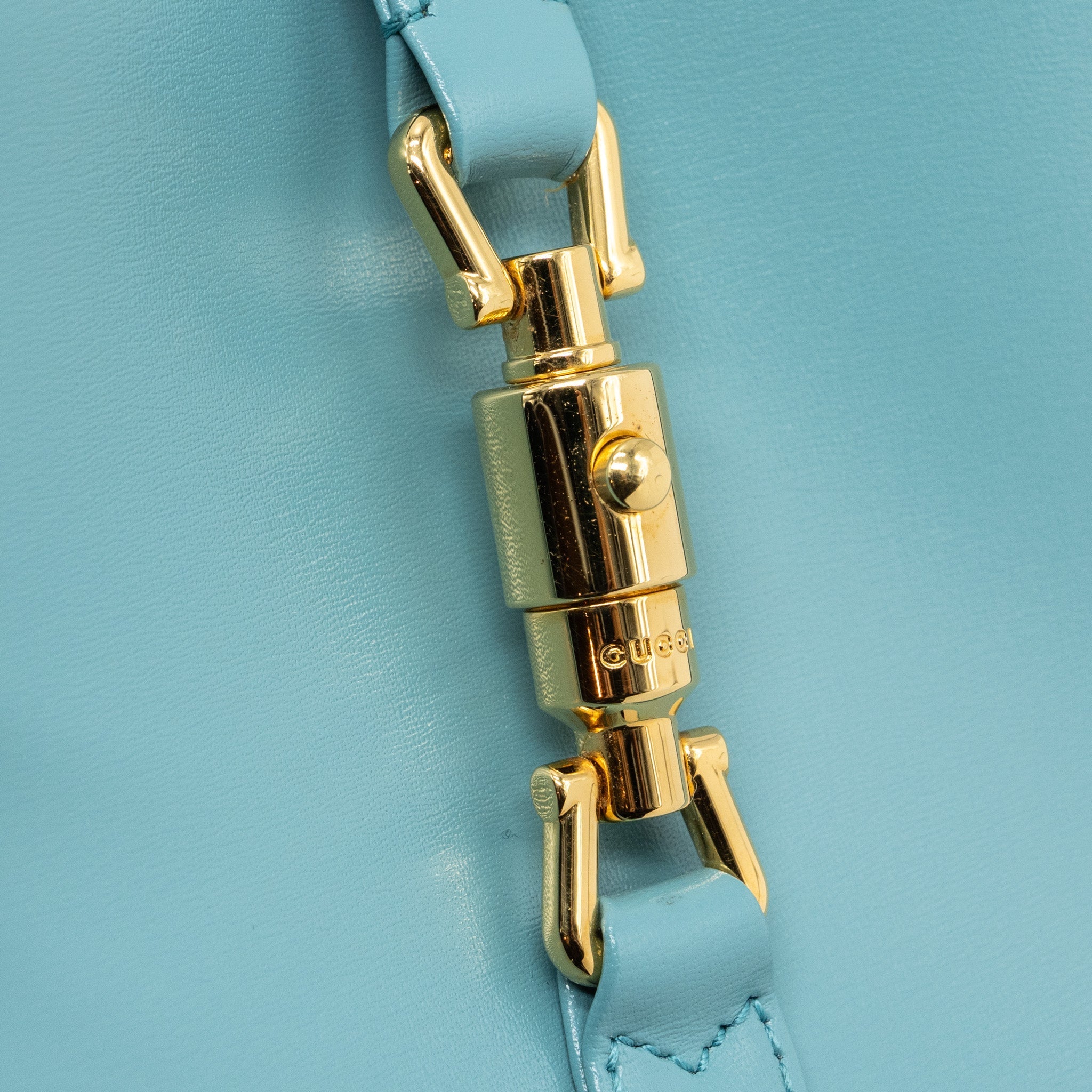 GUCCI JACKIE 1961 MINI SHOULDER BAG LEATHER BLUE GHW