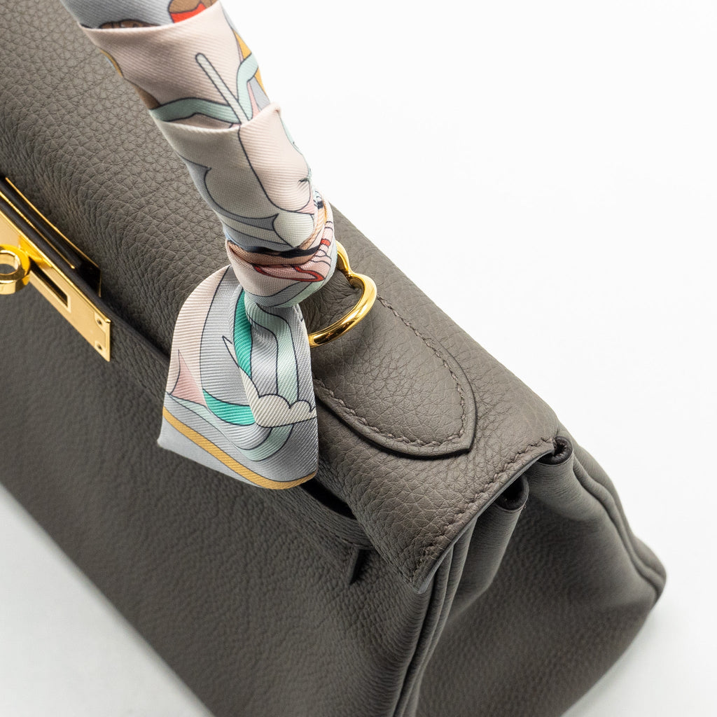 HERMES KELLY 28 TOGO GRIS ETAIN GHW